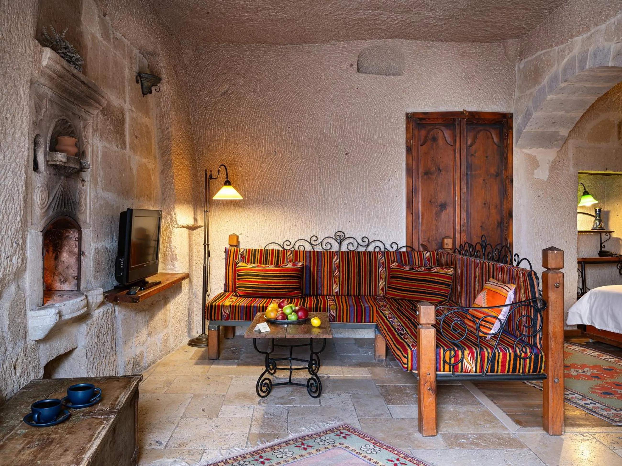 Living room in Kelebek Cave Hotel