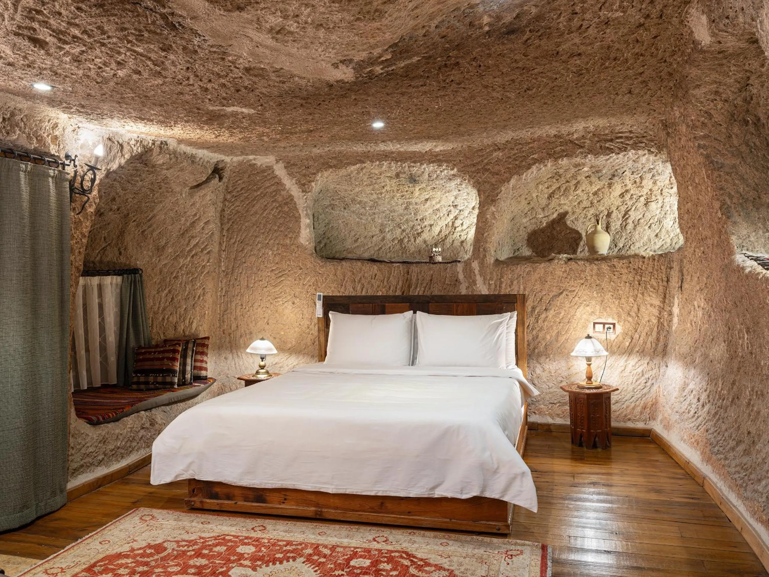Bed in Kelebek Cave Hotel