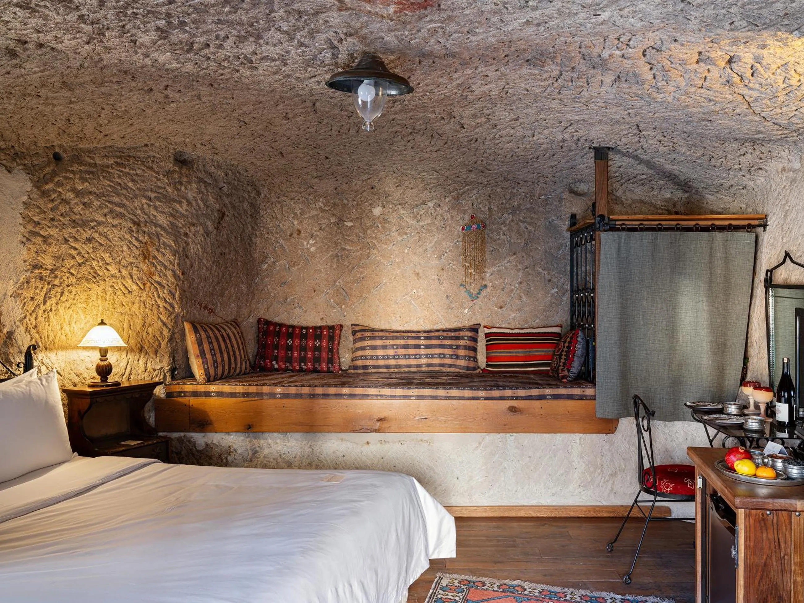 Bed in Kelebek Cave Hotel