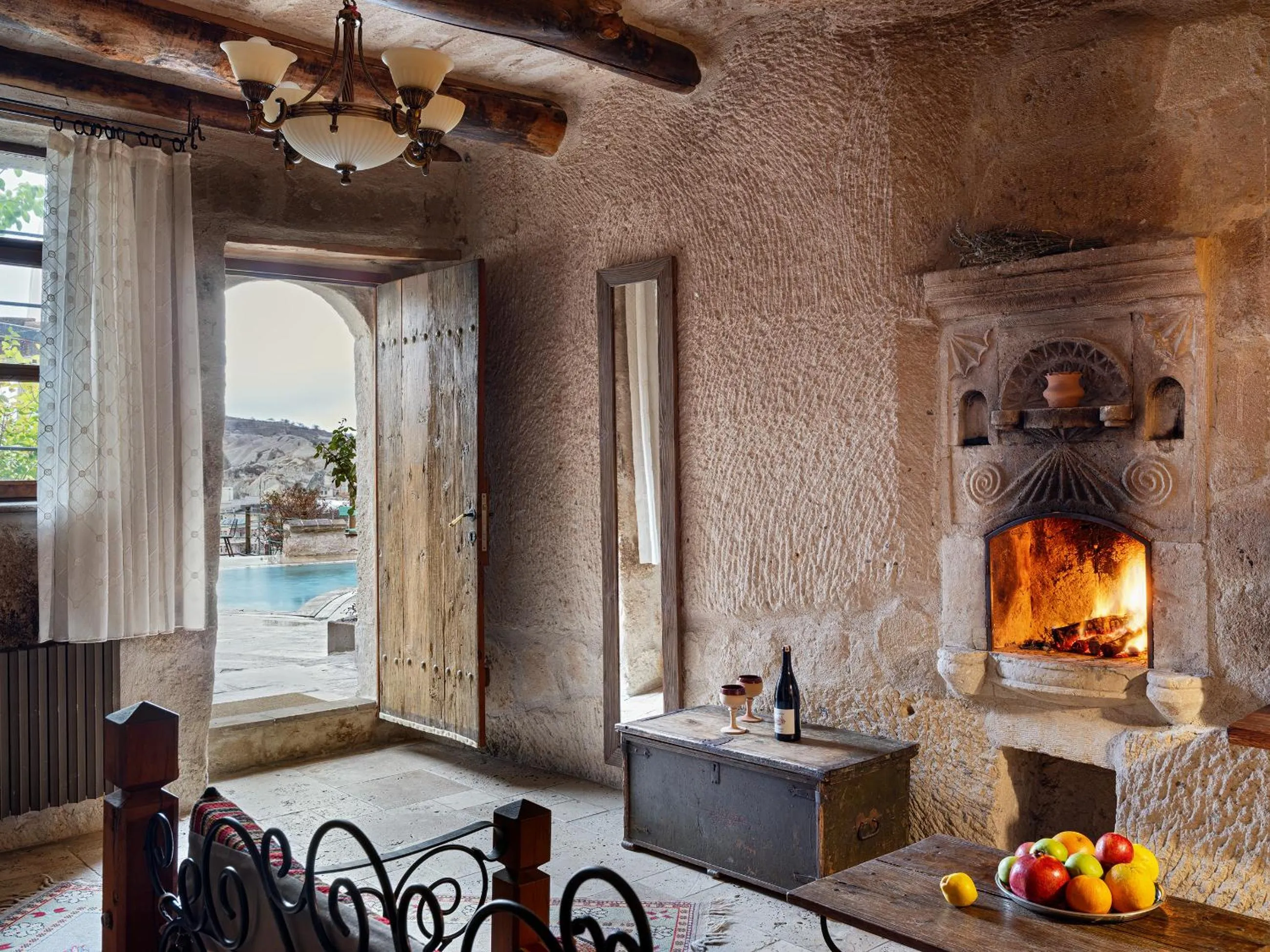 Seating area in Kelebek Cave Hotel