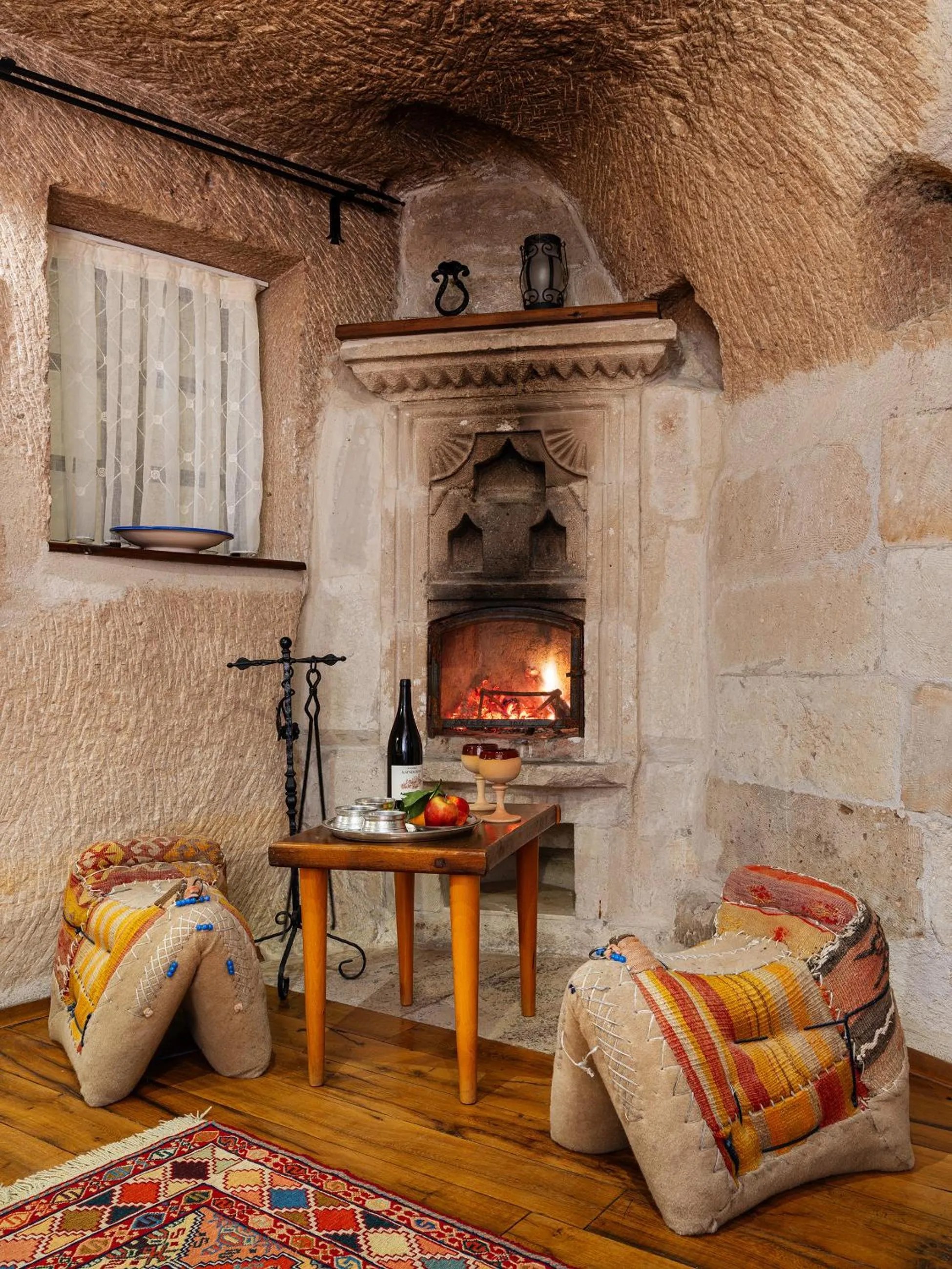 Seating area in Kelebek Cave Hotel