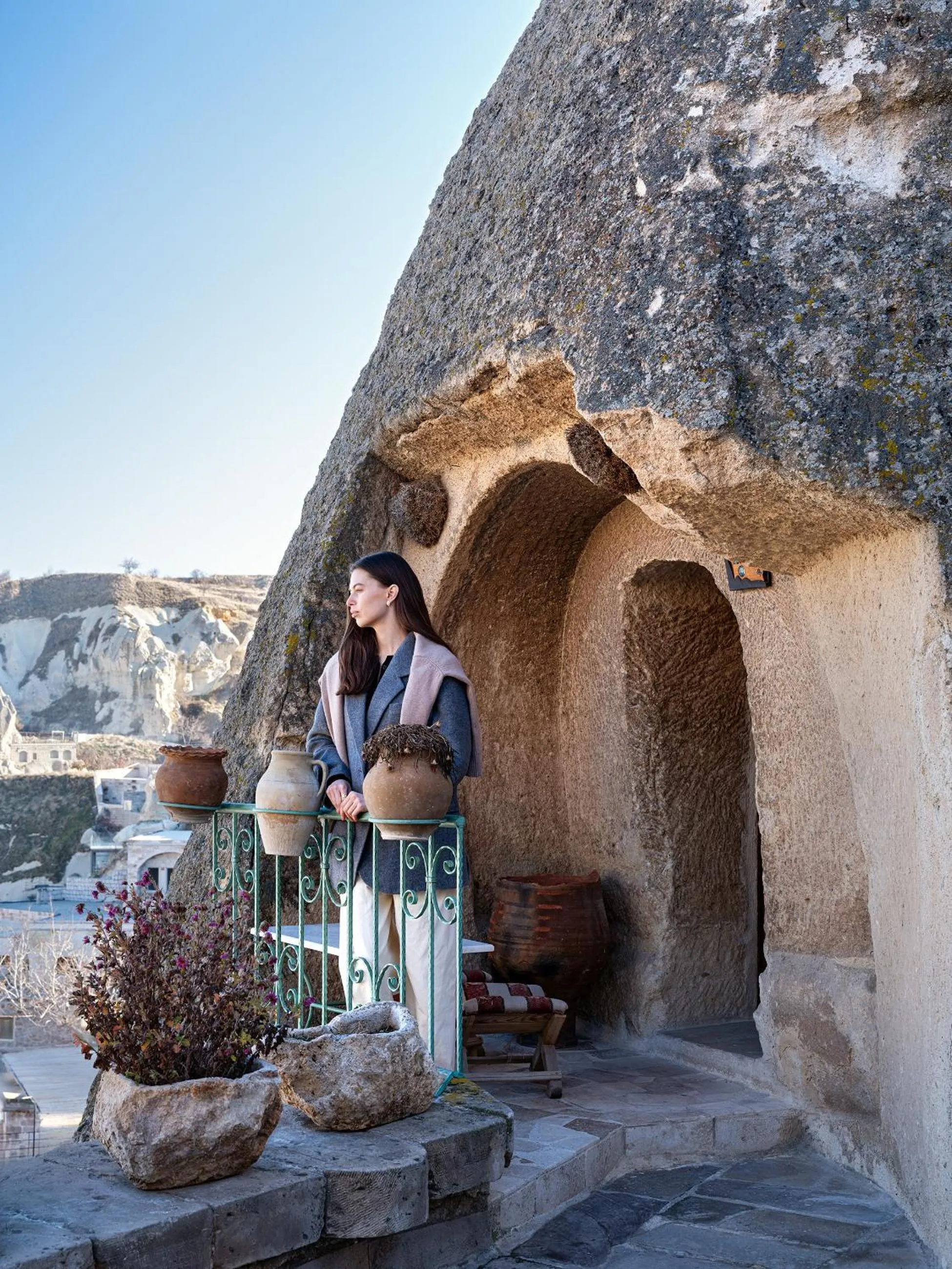 Patio in Kelebek Cave Hotel