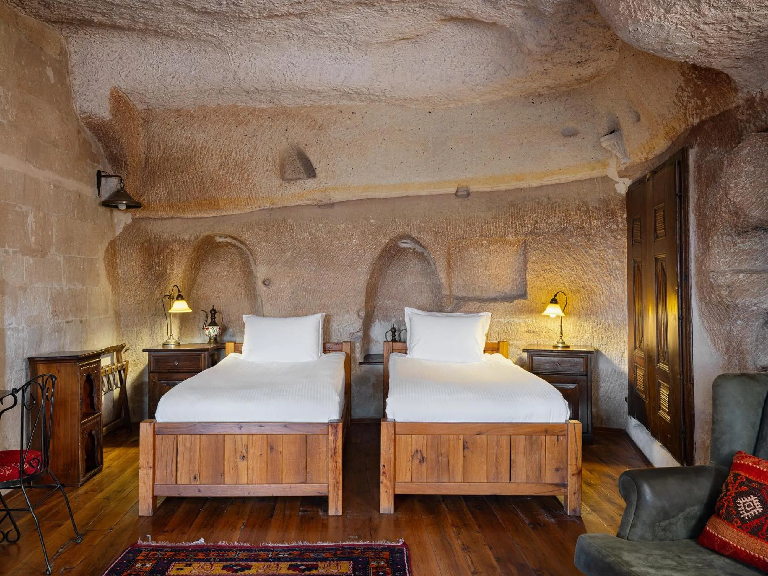 Bed in Kelebek Cave Hotel