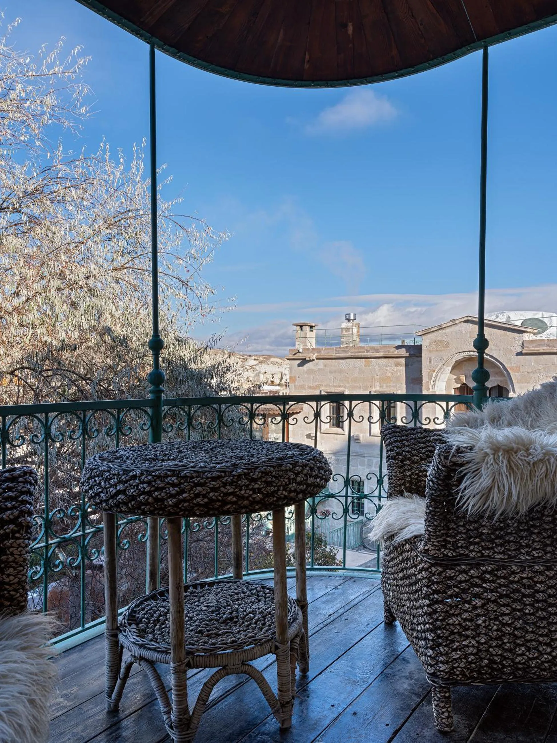 Patio in Kelebek Cave Hotel