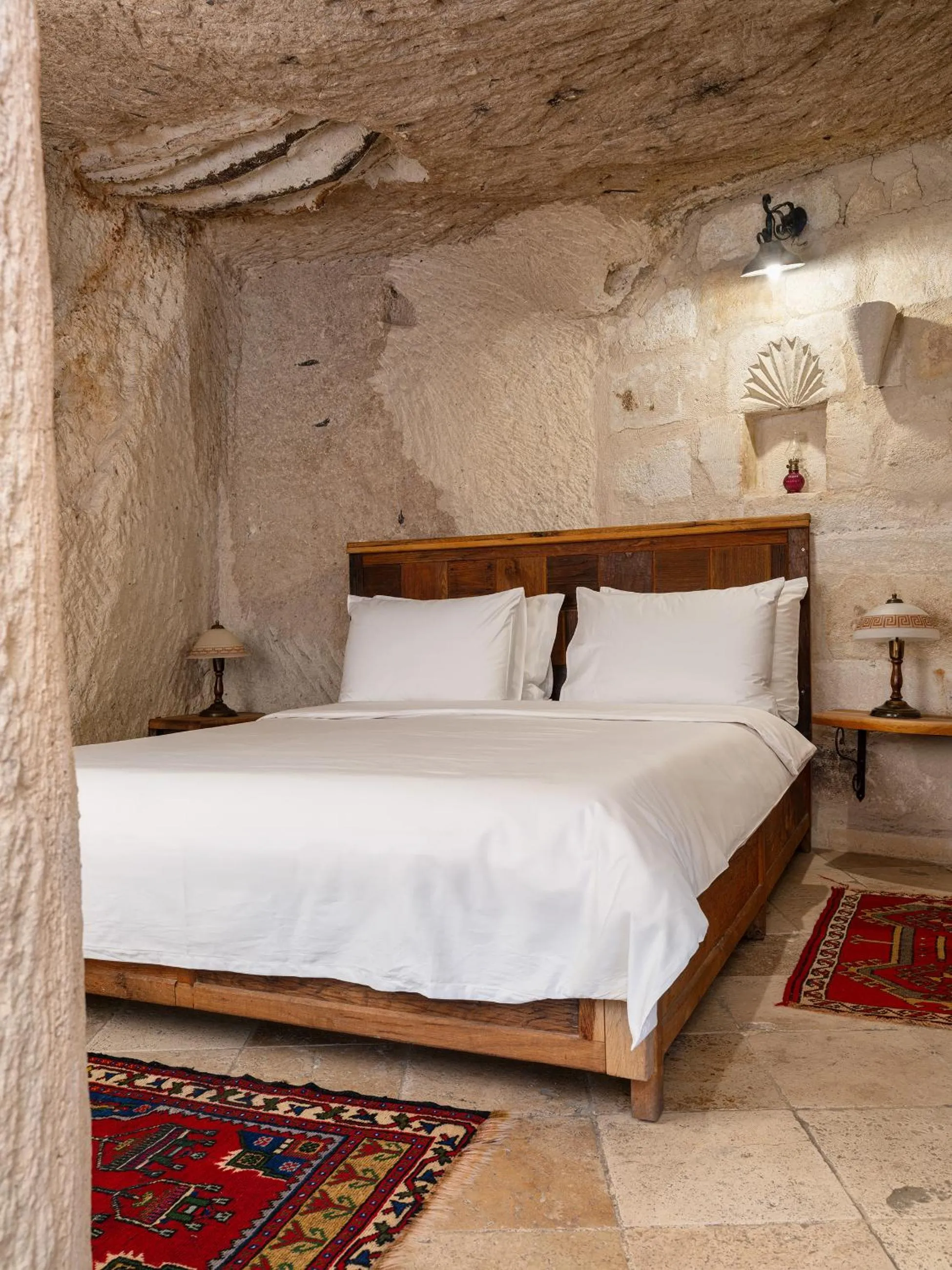 Bed in Kelebek Cave Hotel