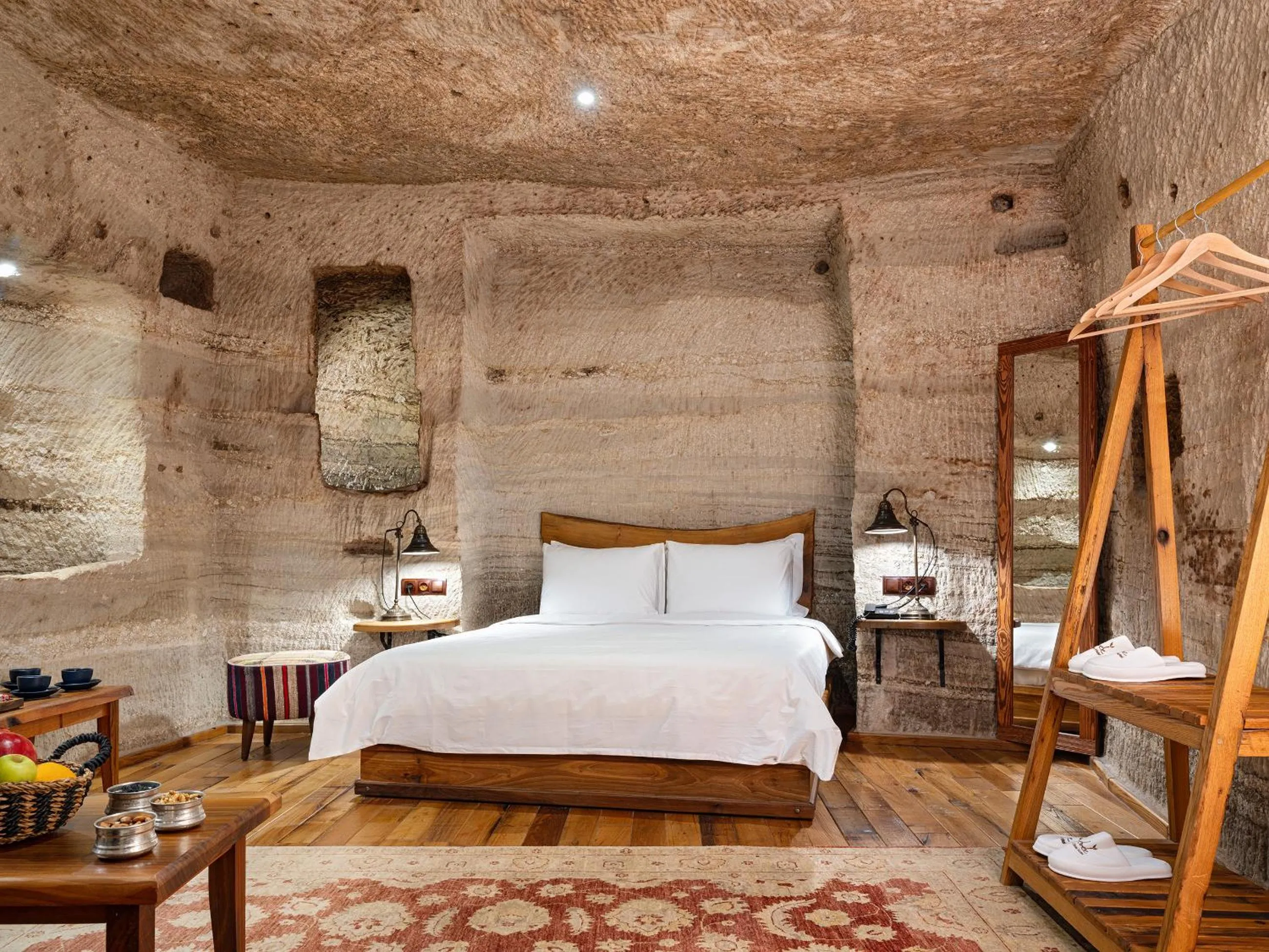 Bed in Kelebek Cave Hotel
