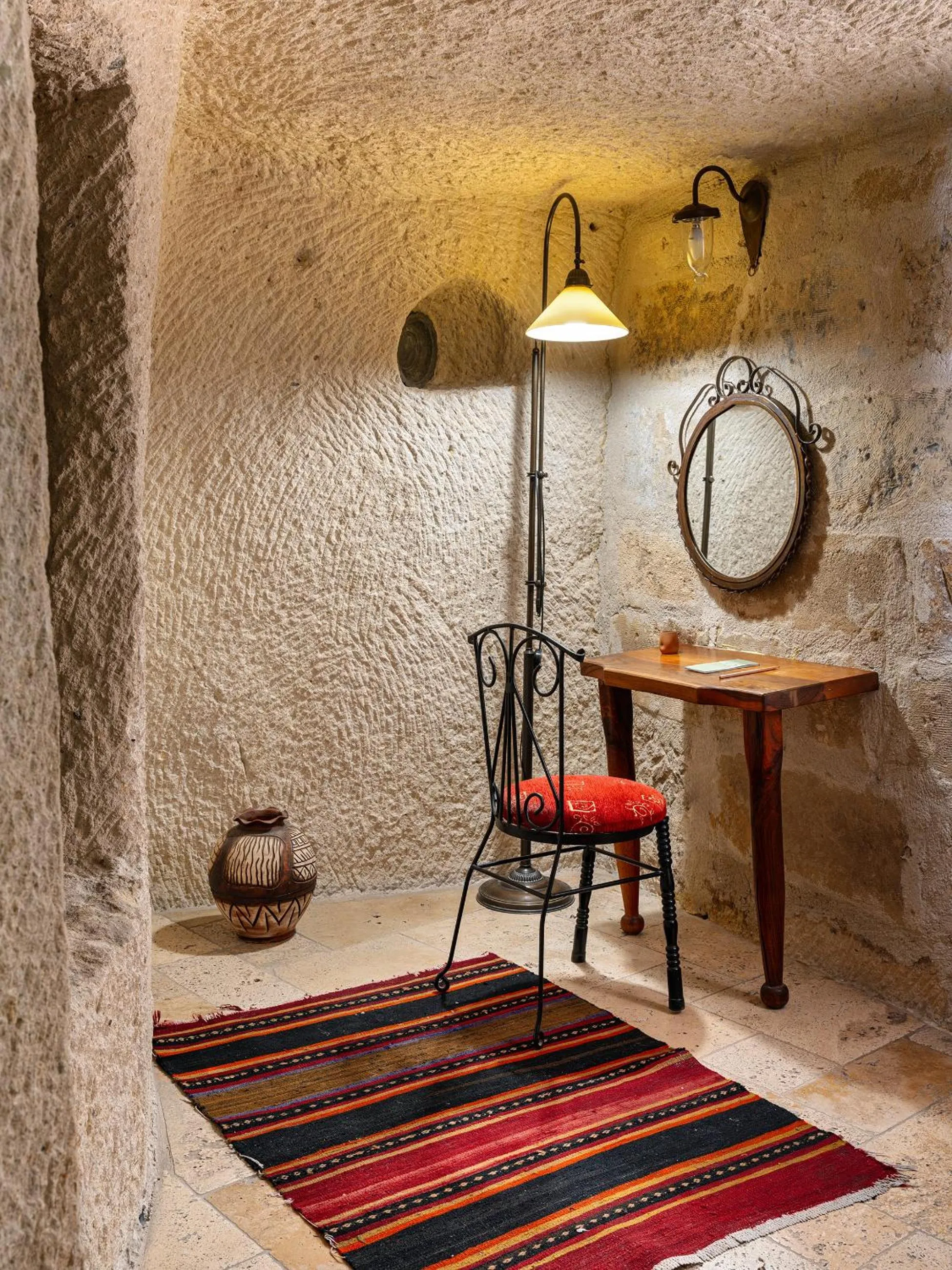Living room in Kelebek Cave Hotel