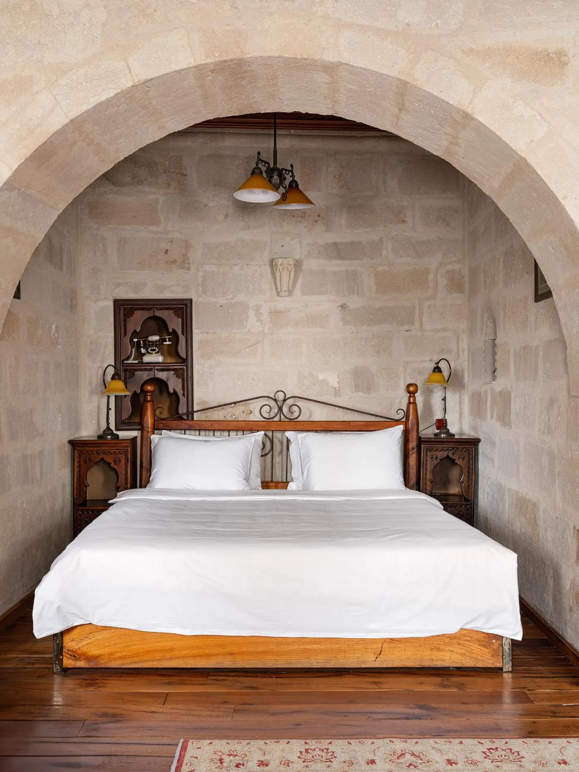 Bed in Kelebek Cave Hotel