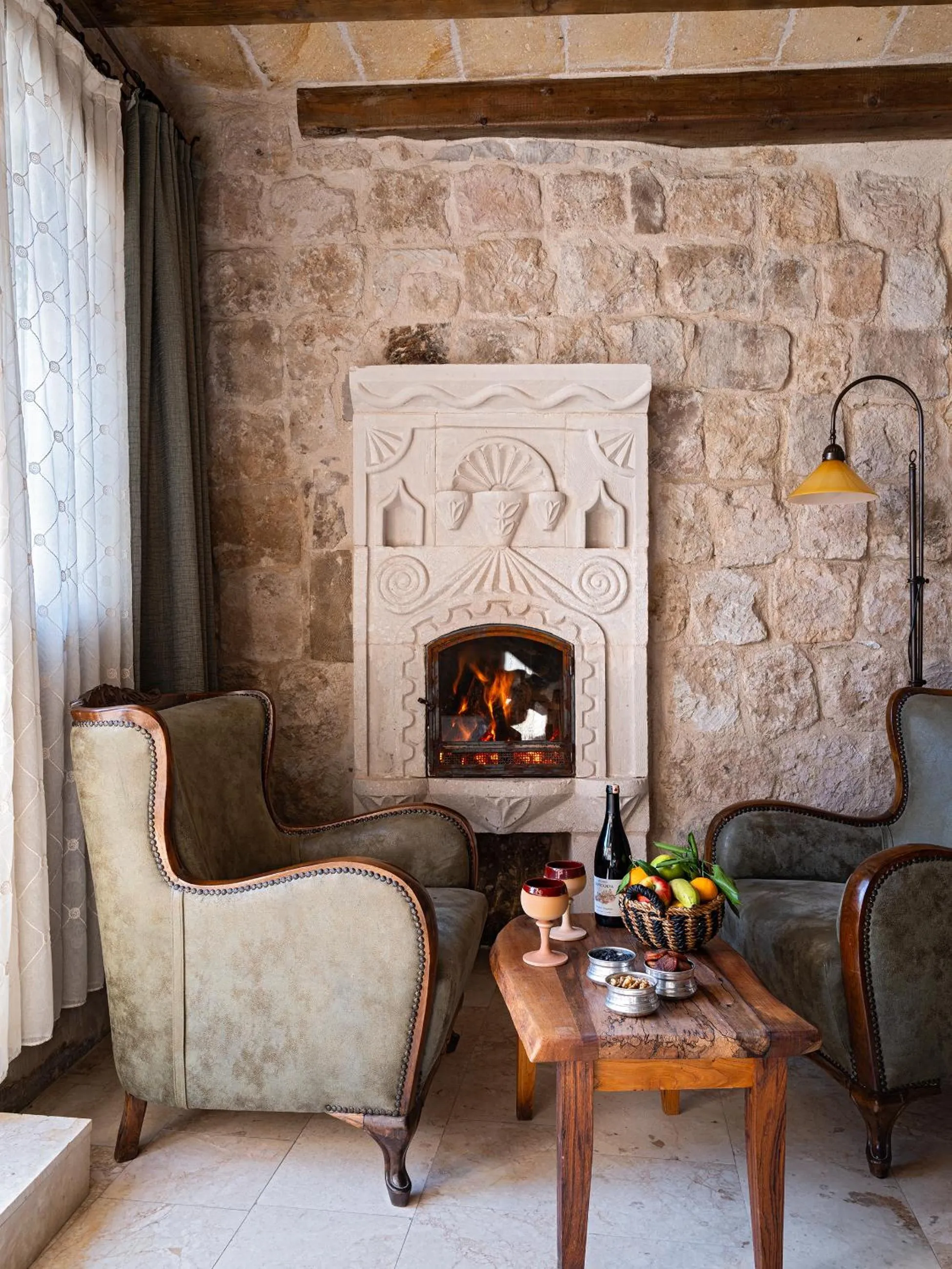 Seating area in Kelebek Cave Hotel