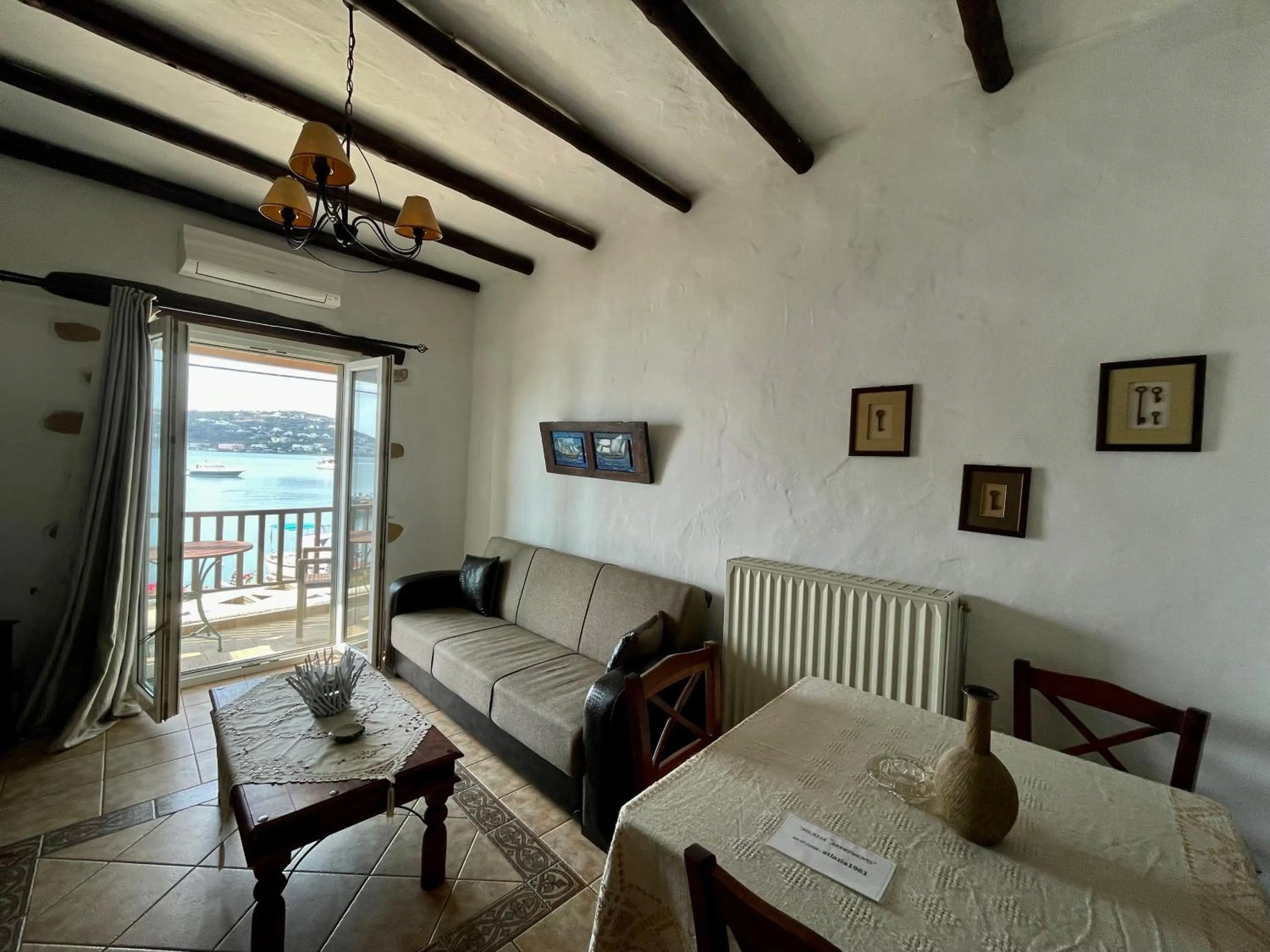 Seating area in Atlazia Suites