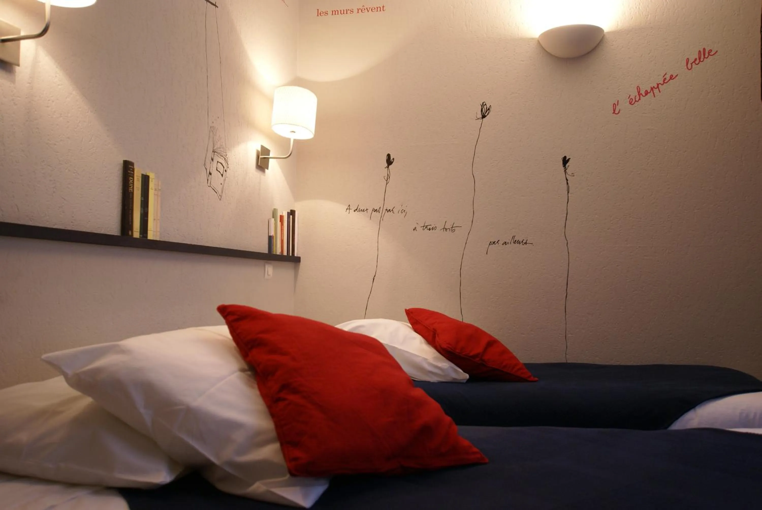 Bed in Hotel de la Placette Barcelonnette