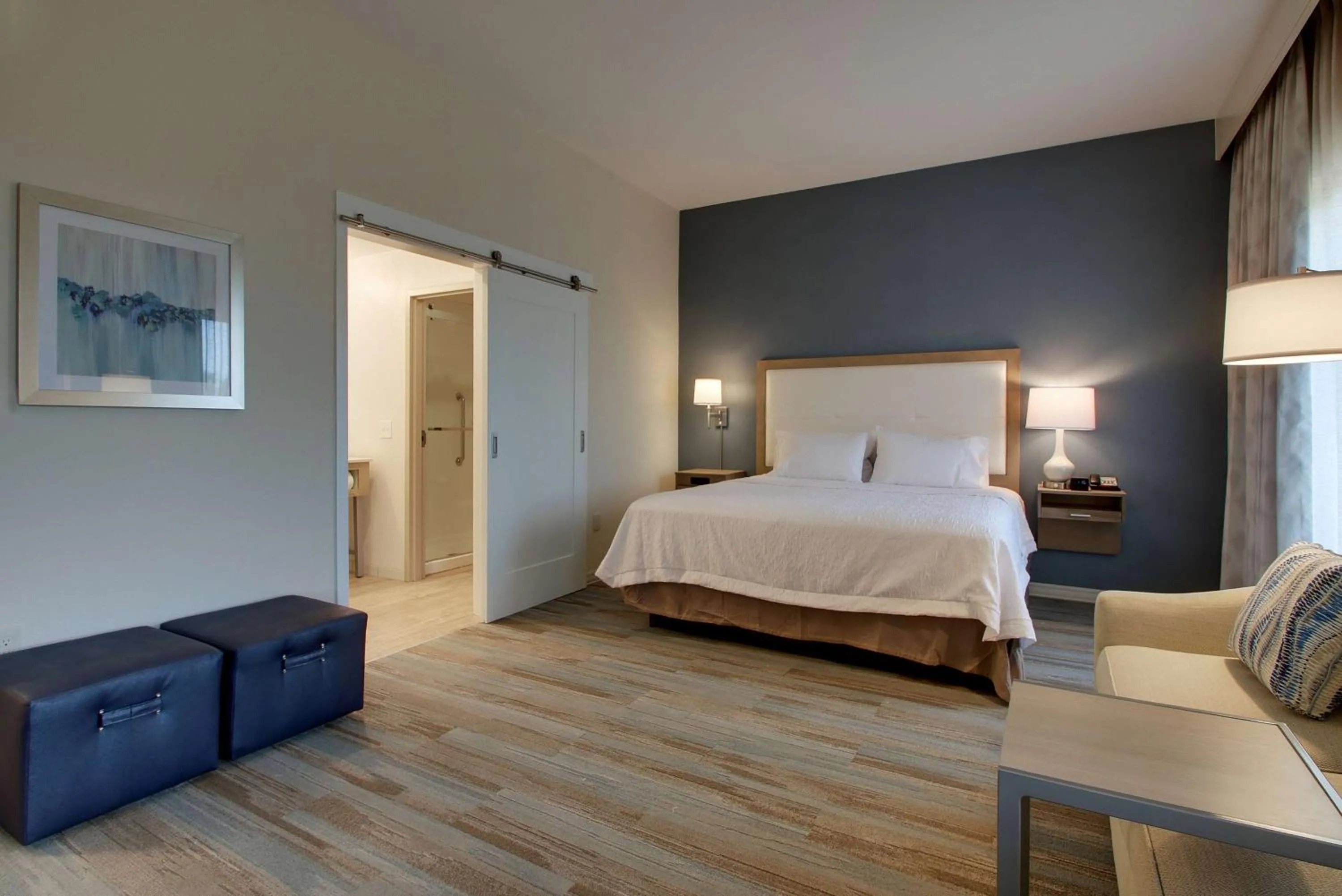 Living room, Bed in Hampton Inn Sneads Ferry Topsail Beach