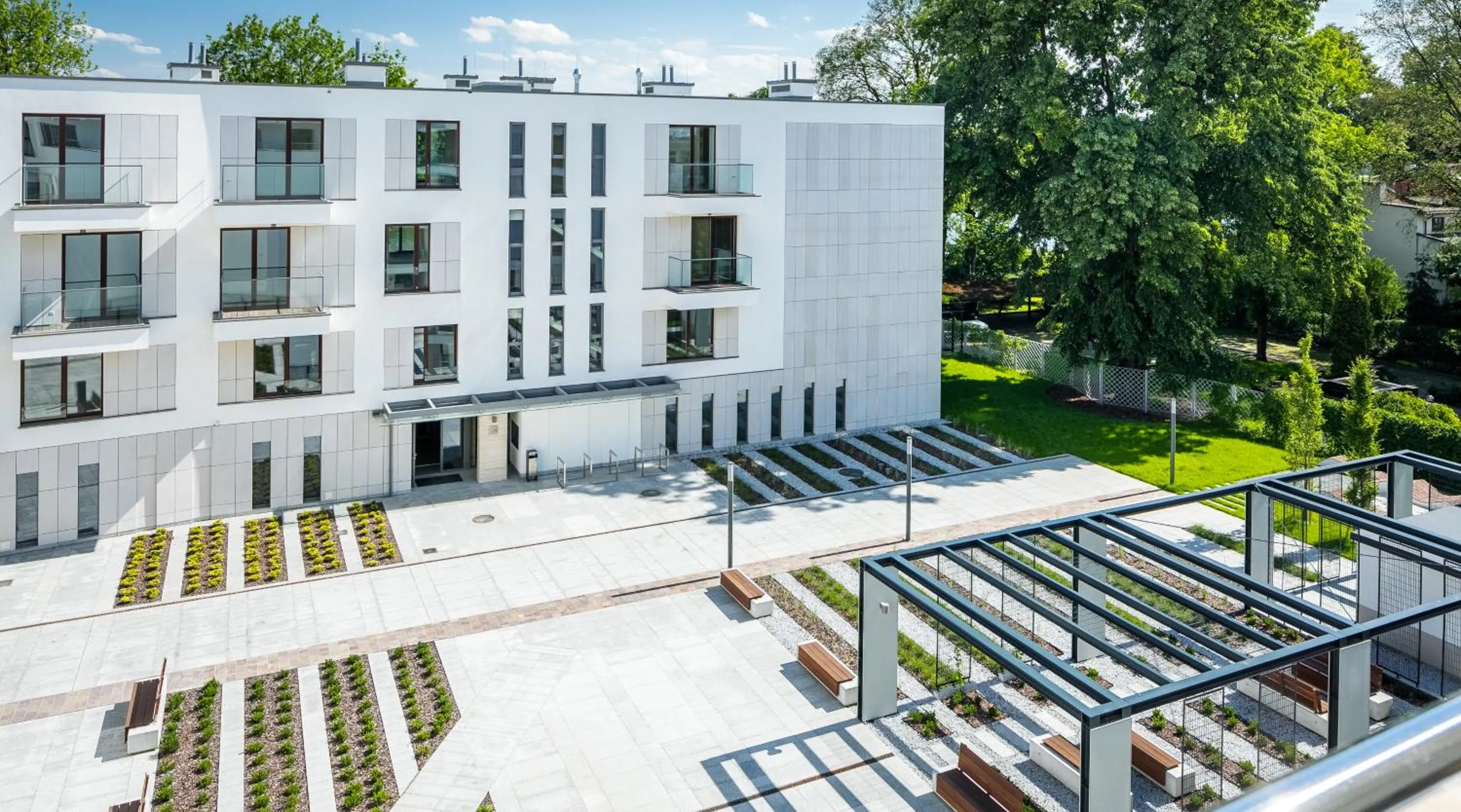 Inner courtyard view in Vistula Boutique Exclusive Apartments