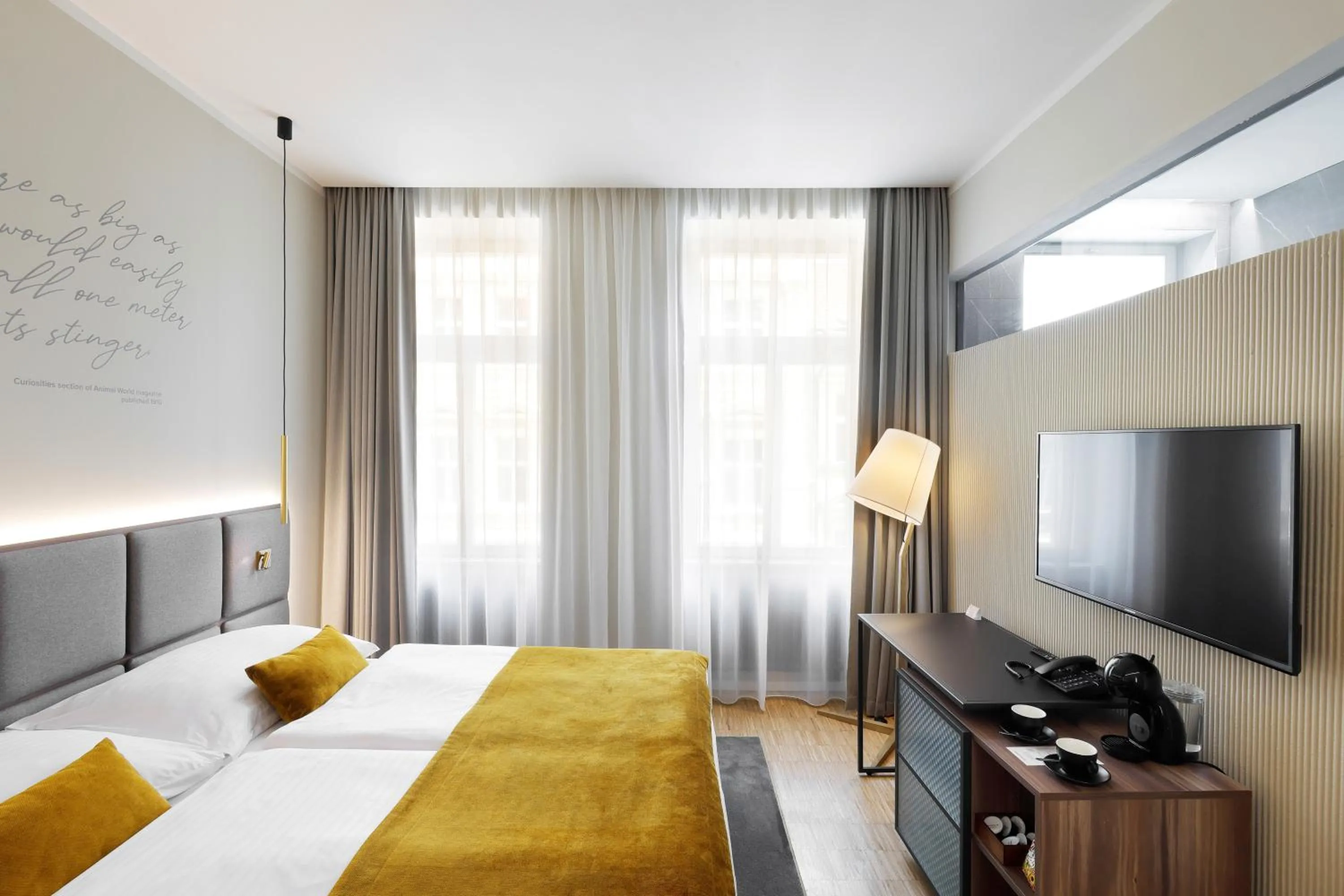 Bedroom, Bed in Hotel Prokop Square