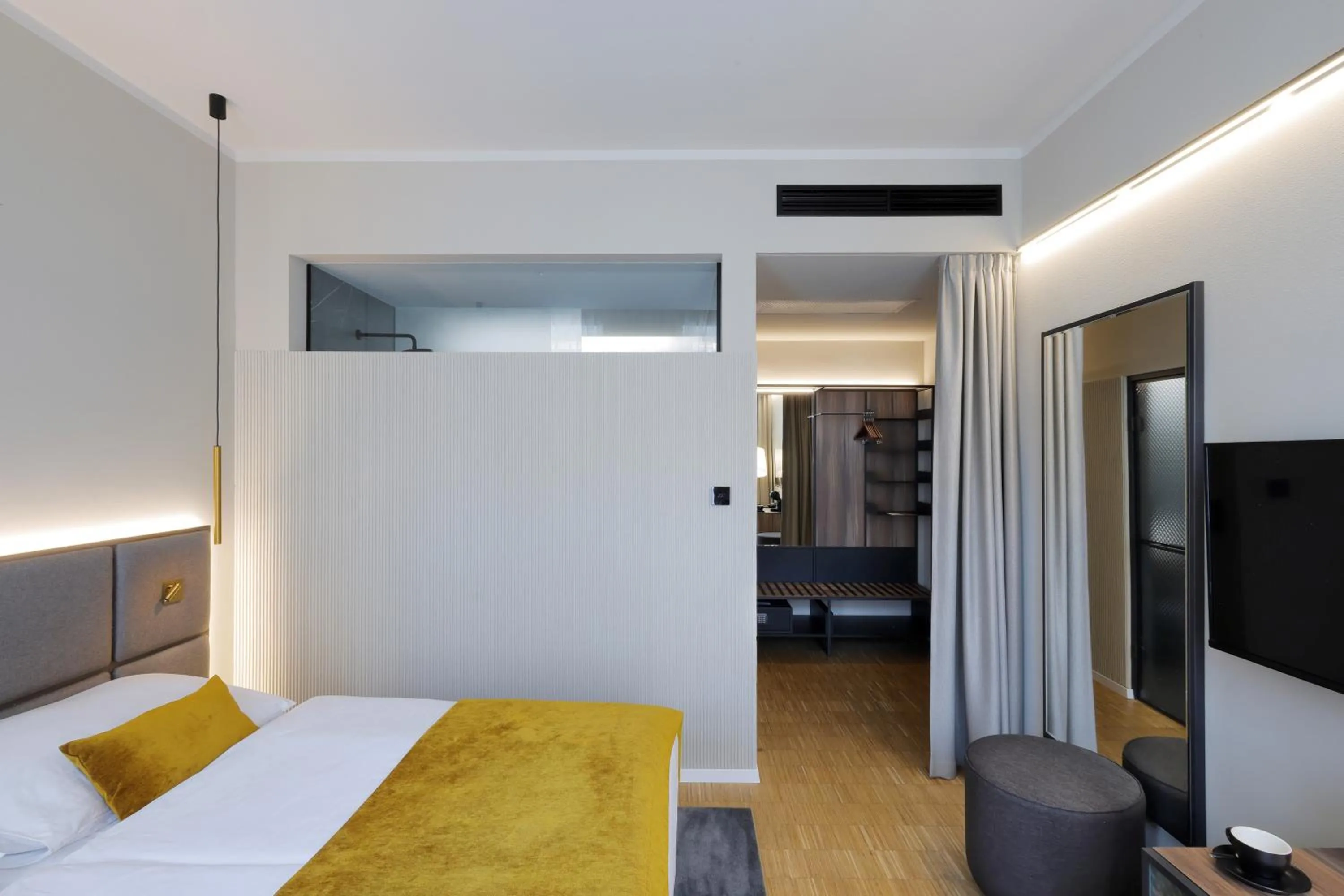 Bedroom, Bed in Hotel Prokop Square