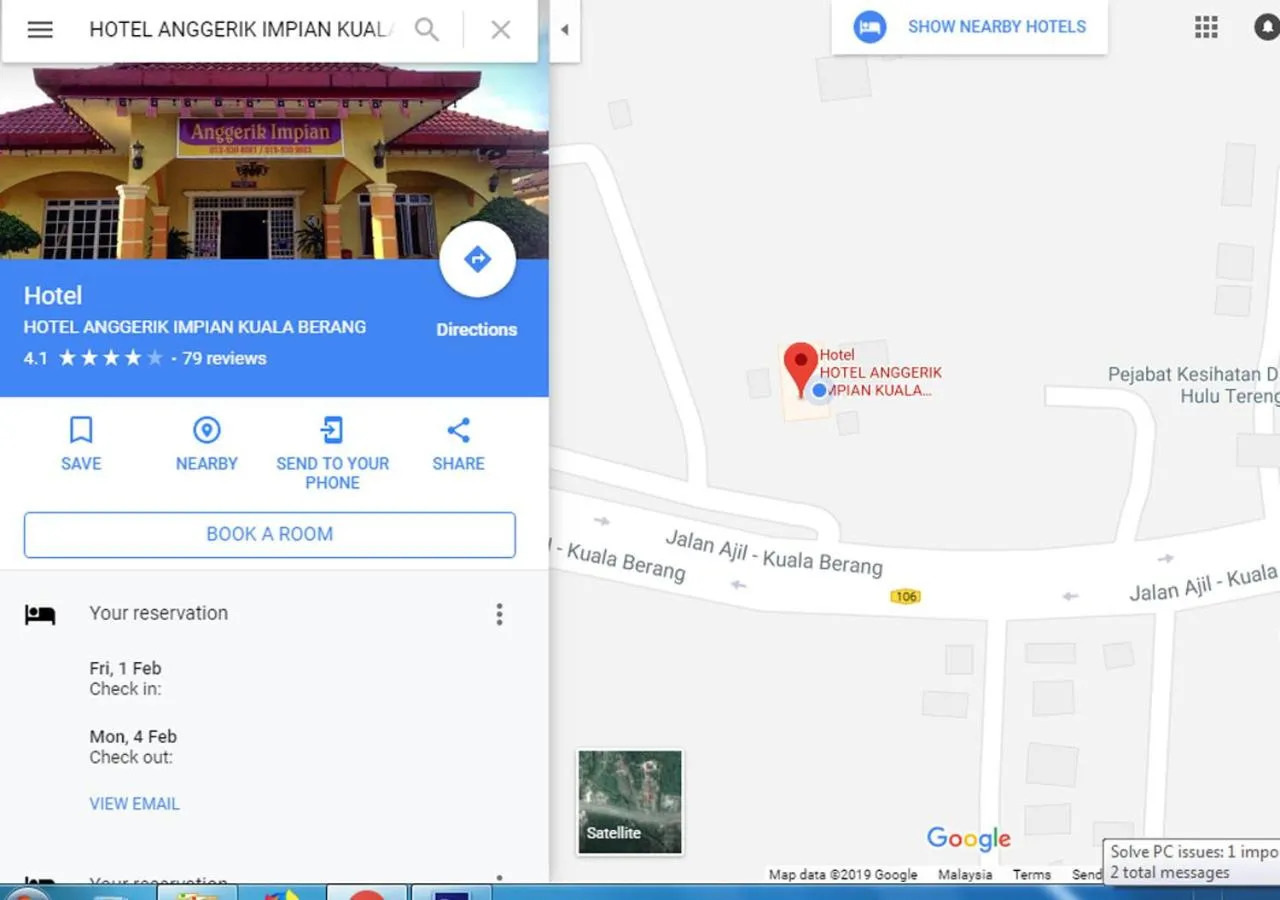 Floor plan in ANGGERIK IMPIAN HOTEL -Best for Travellers at Kuala Berang