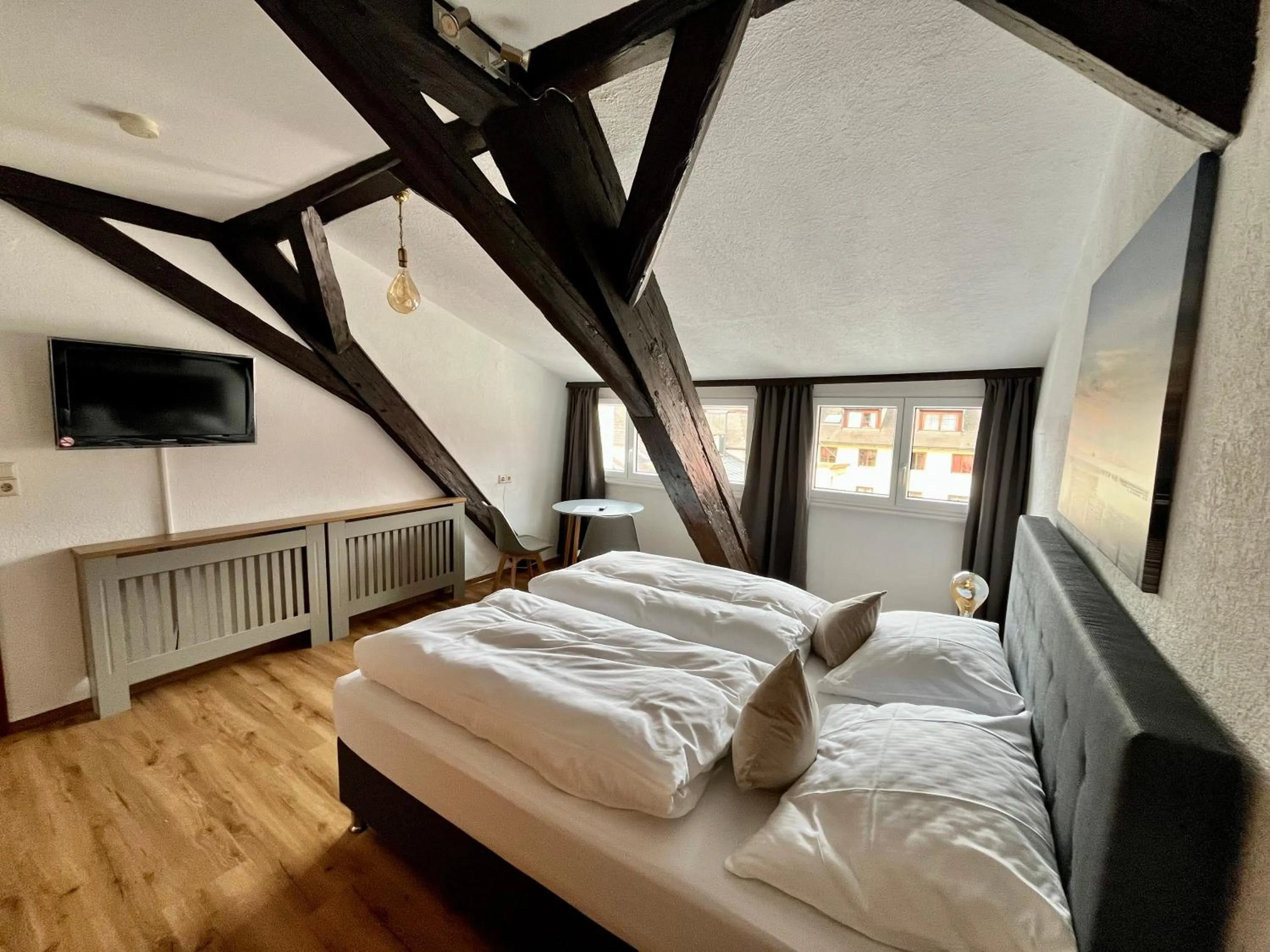 Bedroom, Bed in Gästehaus AM HAFEN