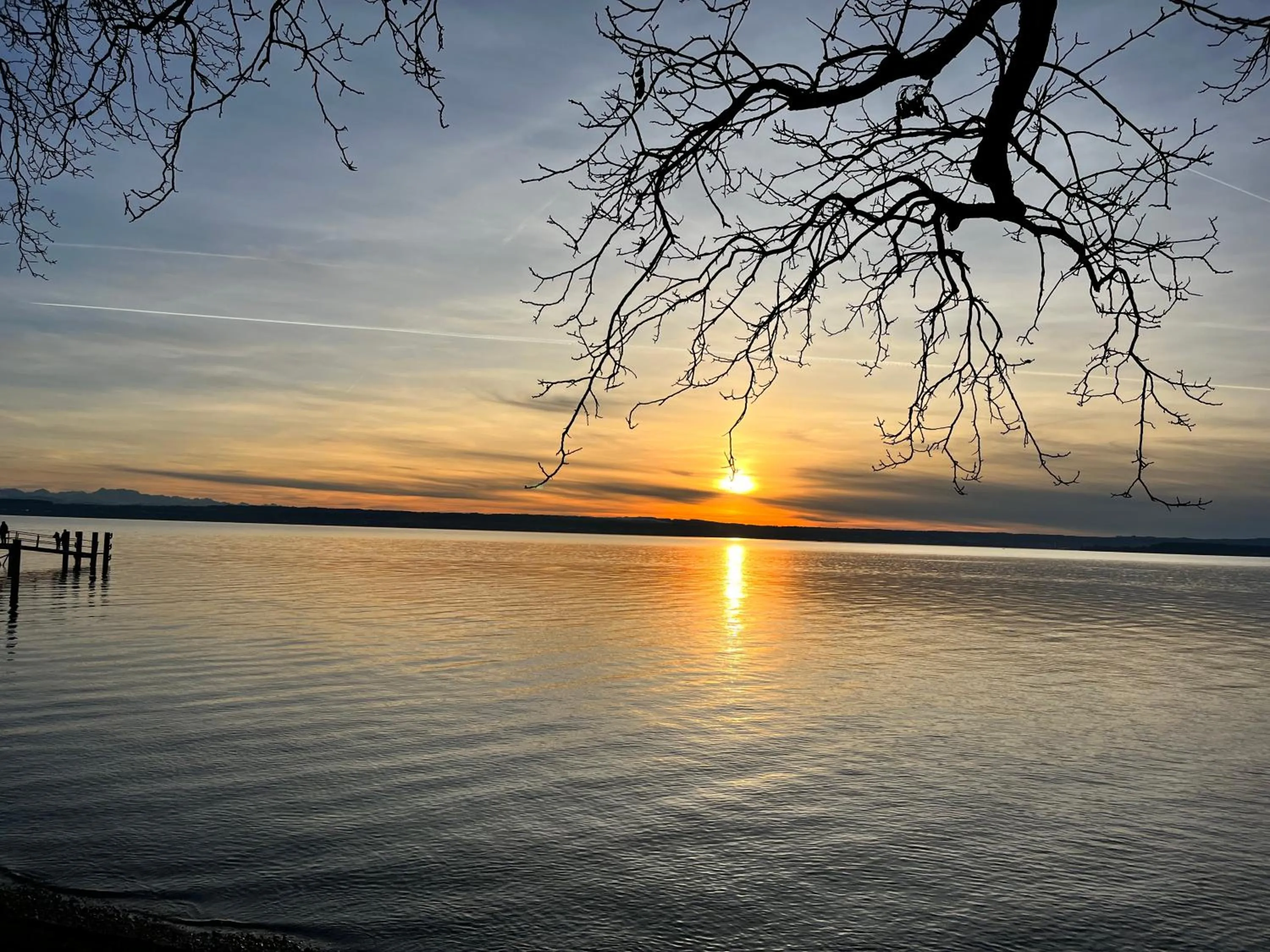 Sunset in Gästehaus AM HAFEN