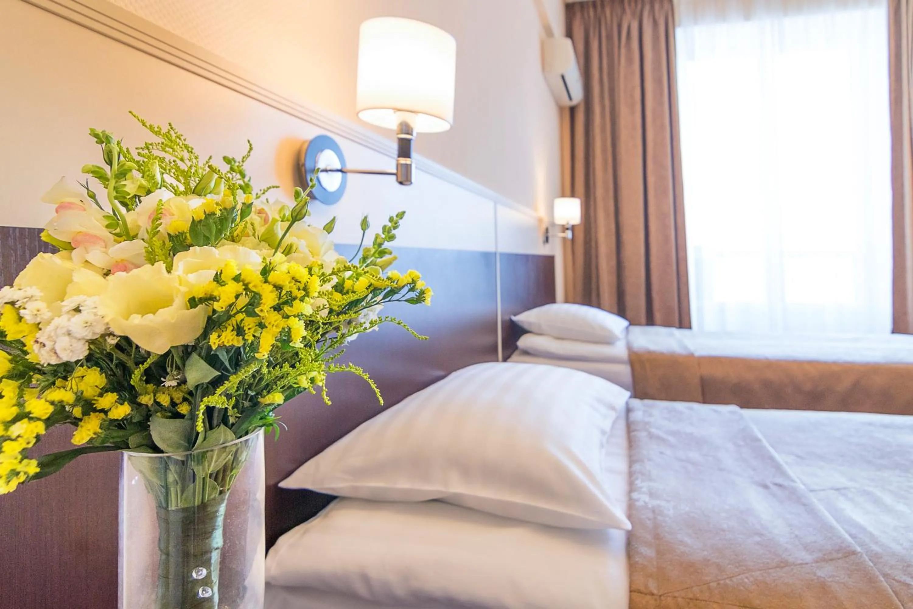 Bed in Ukraine Hotel