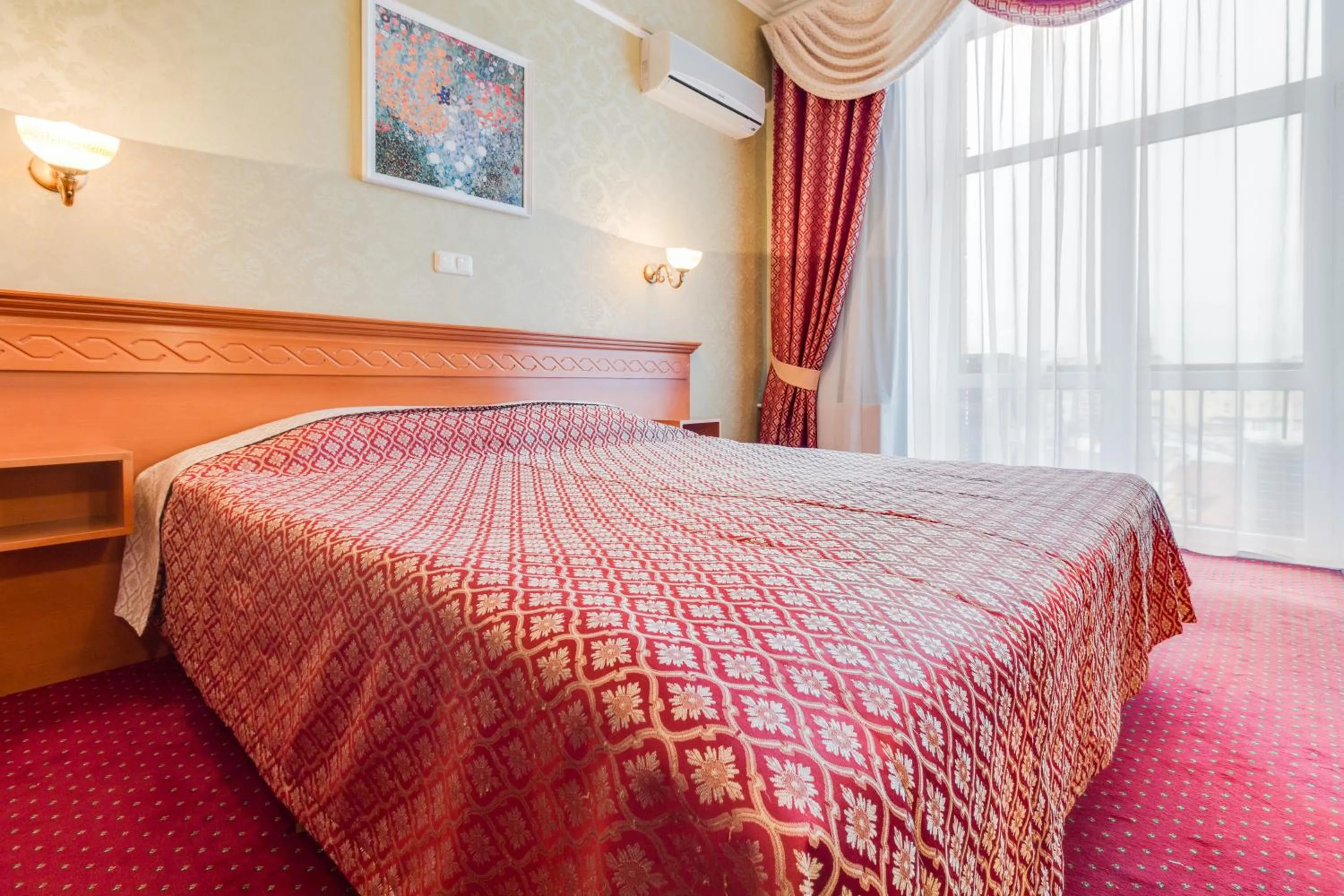 Bed in Ukraine Hotel