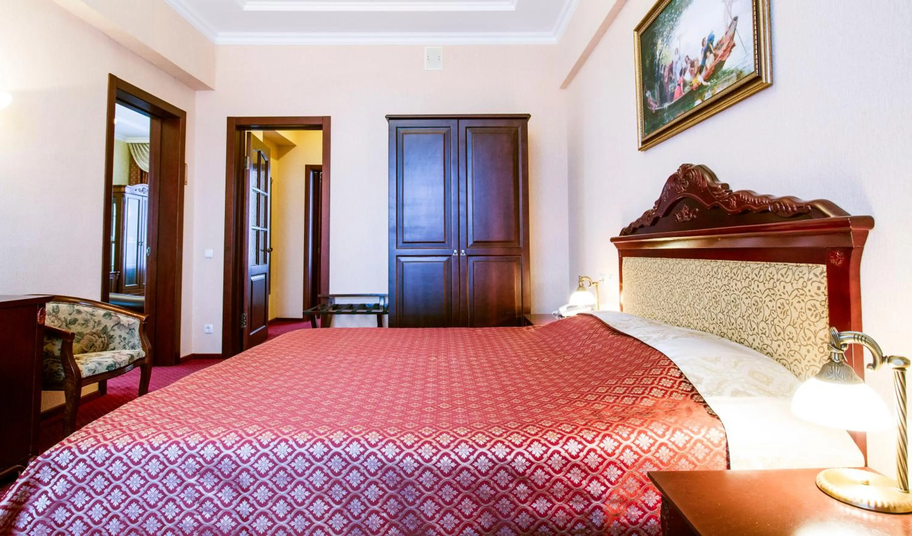 Bed in Ukraine Hotel