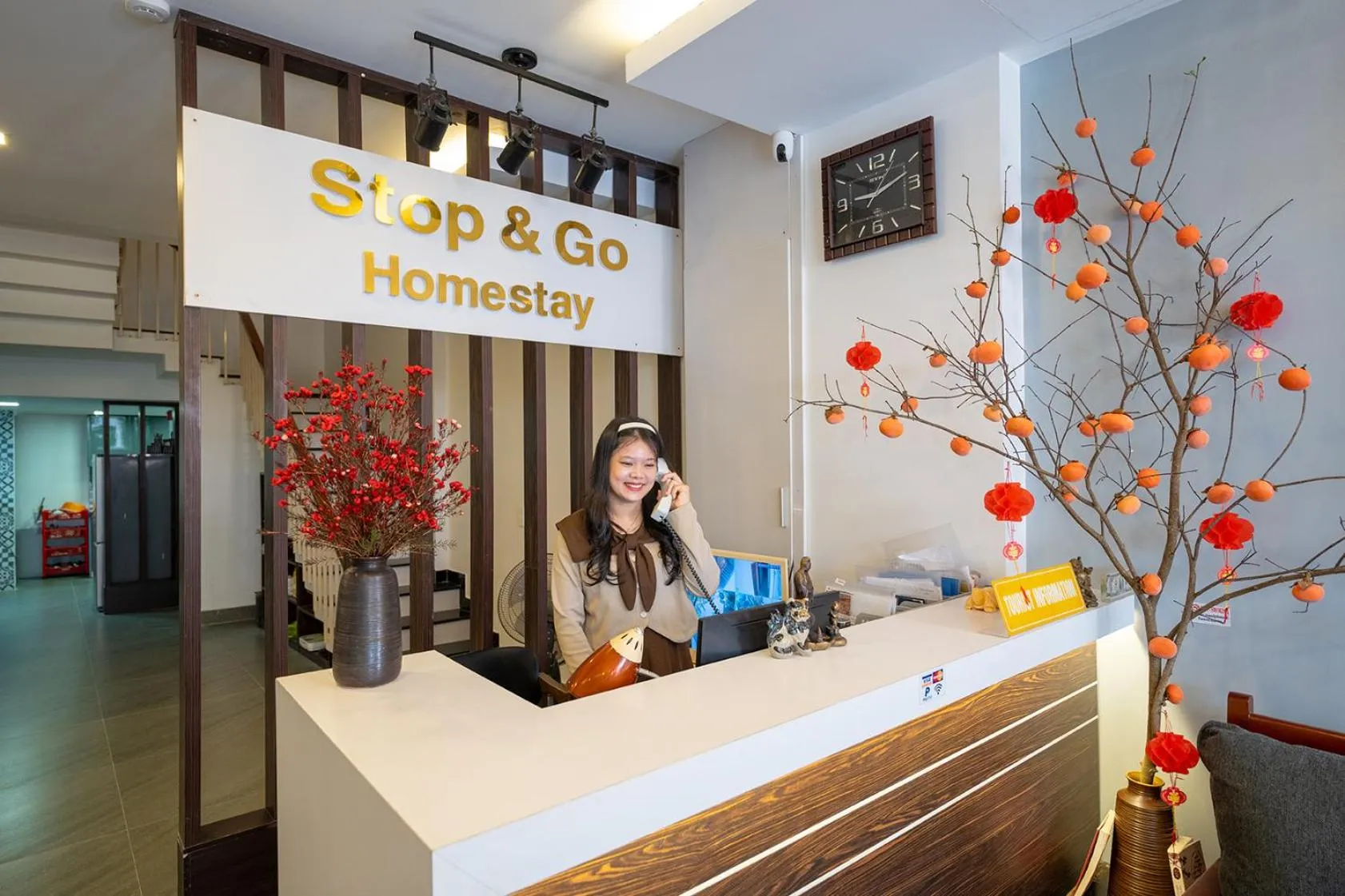Staff in Stop and Go Boutique Homestay Hue