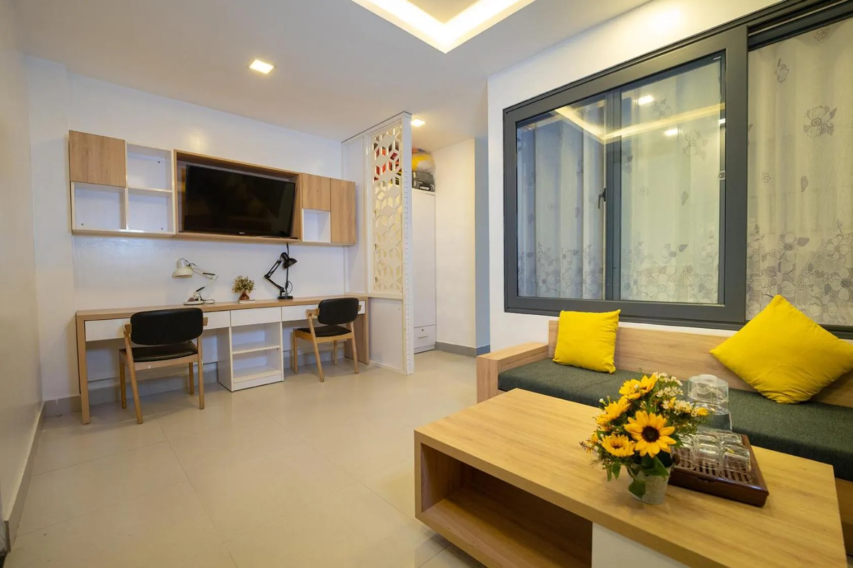 Seating area in Stop and Go Boutique Homestay Hue