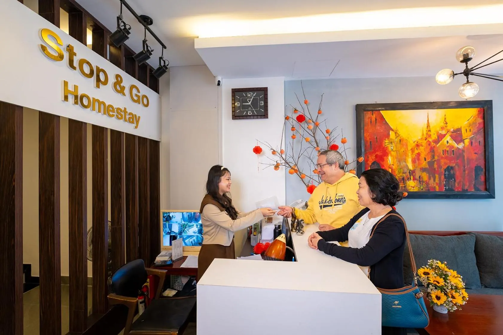 Staff in Stop and Go Boutique Homestay Hue