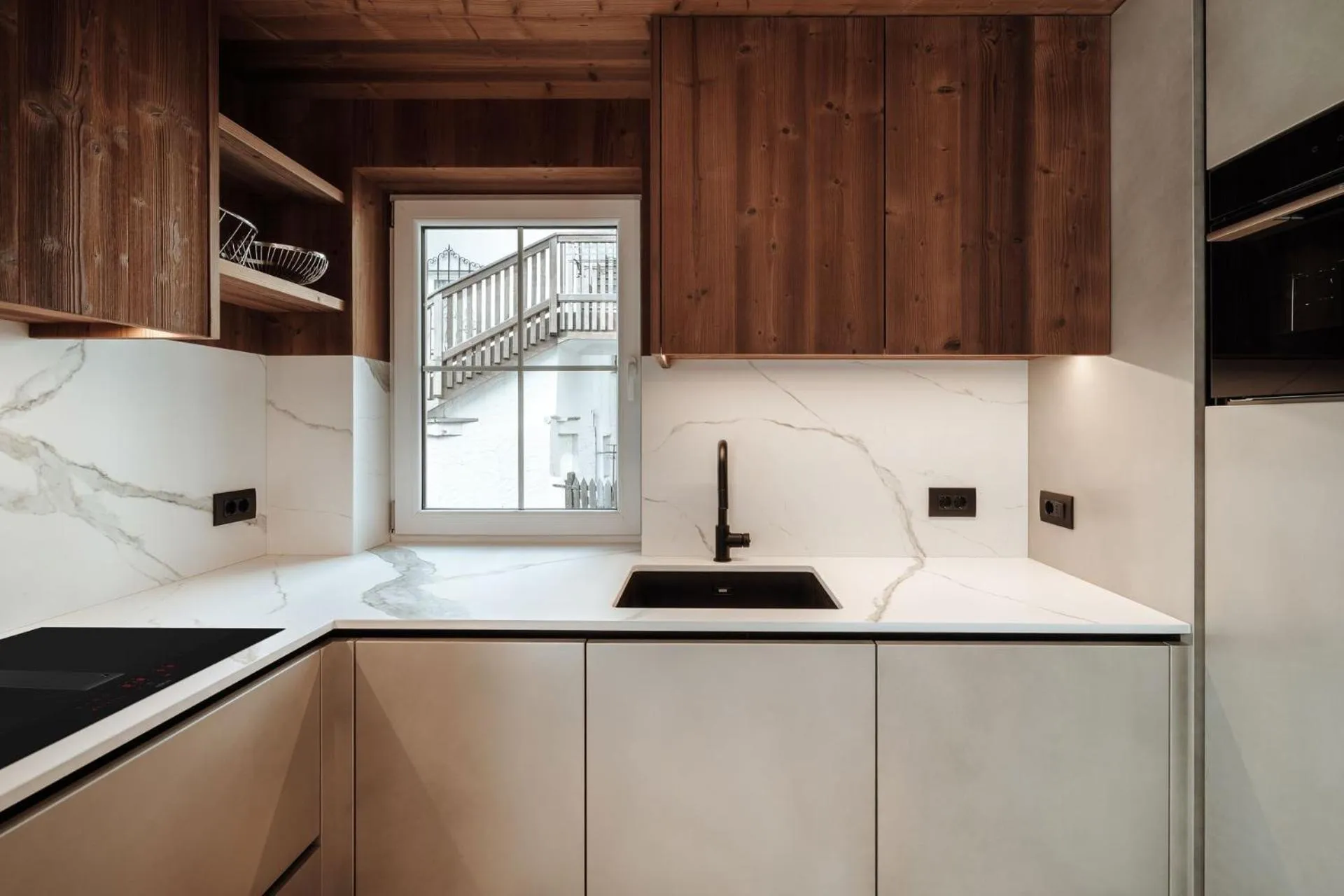 Kitchen or kitchenette in Appartamenti Olympic