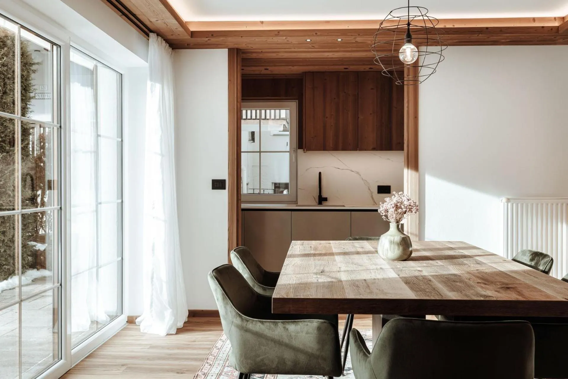 Kitchen or kitchenette in Appartamenti Olympic