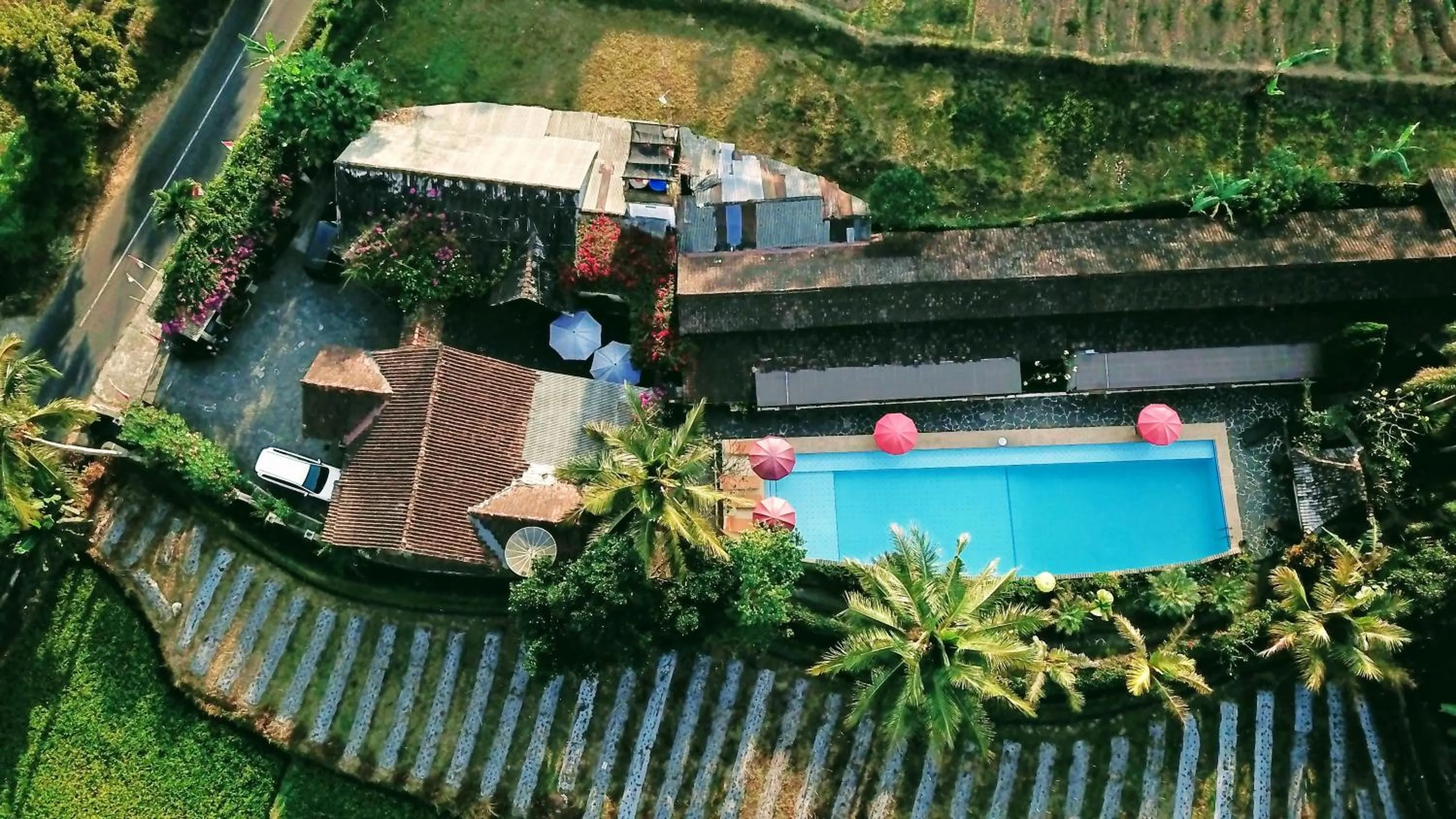 Bird's eye view in Villa Sumbing Indah