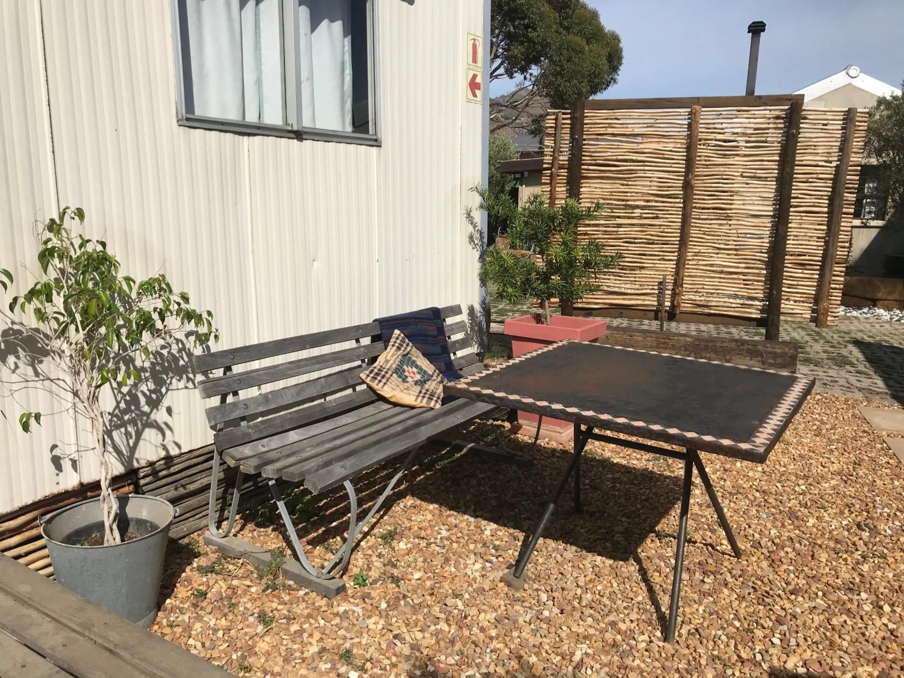 Seating area in The Yard
