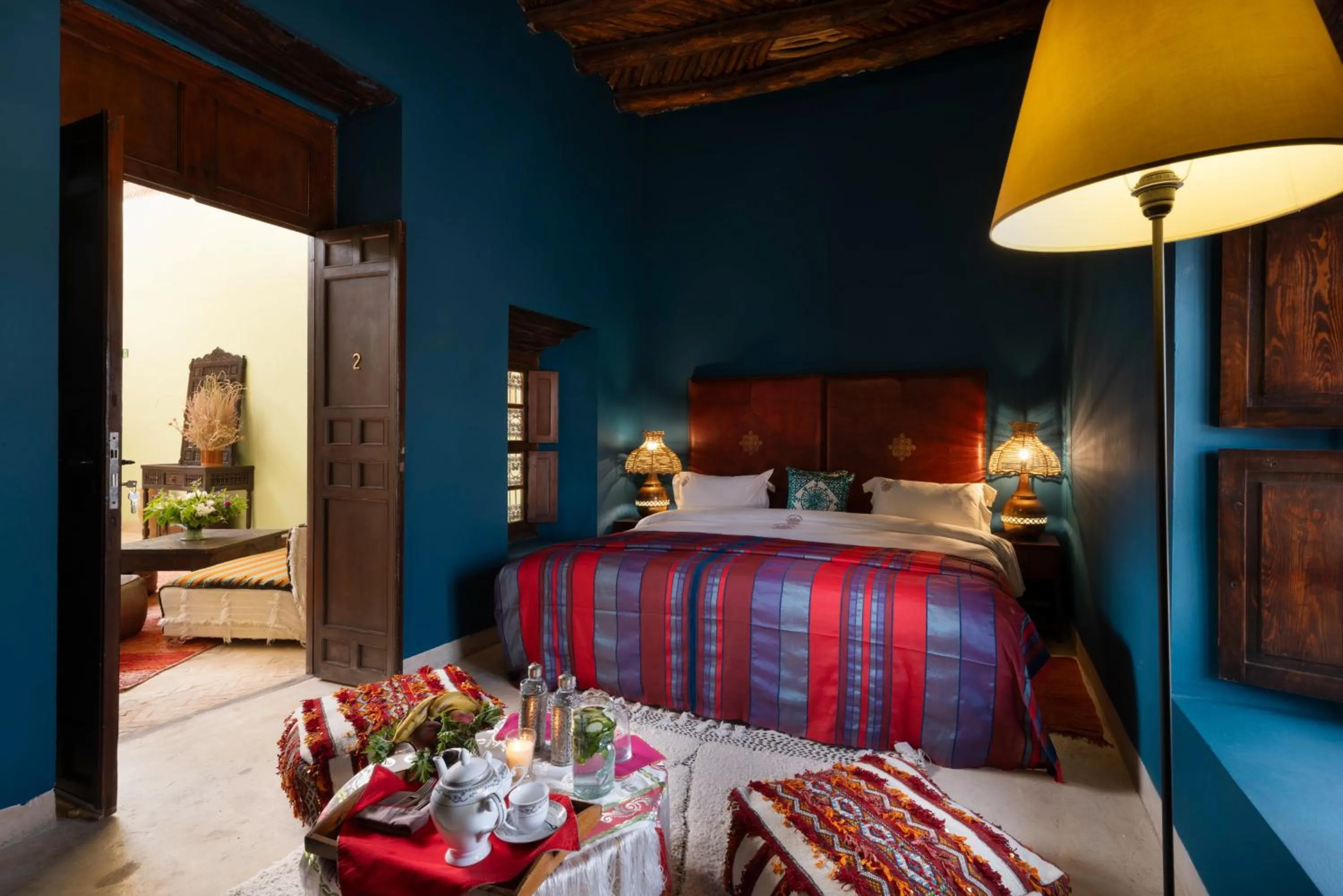 Bed in Kasbah Agafay Hotel & Spa