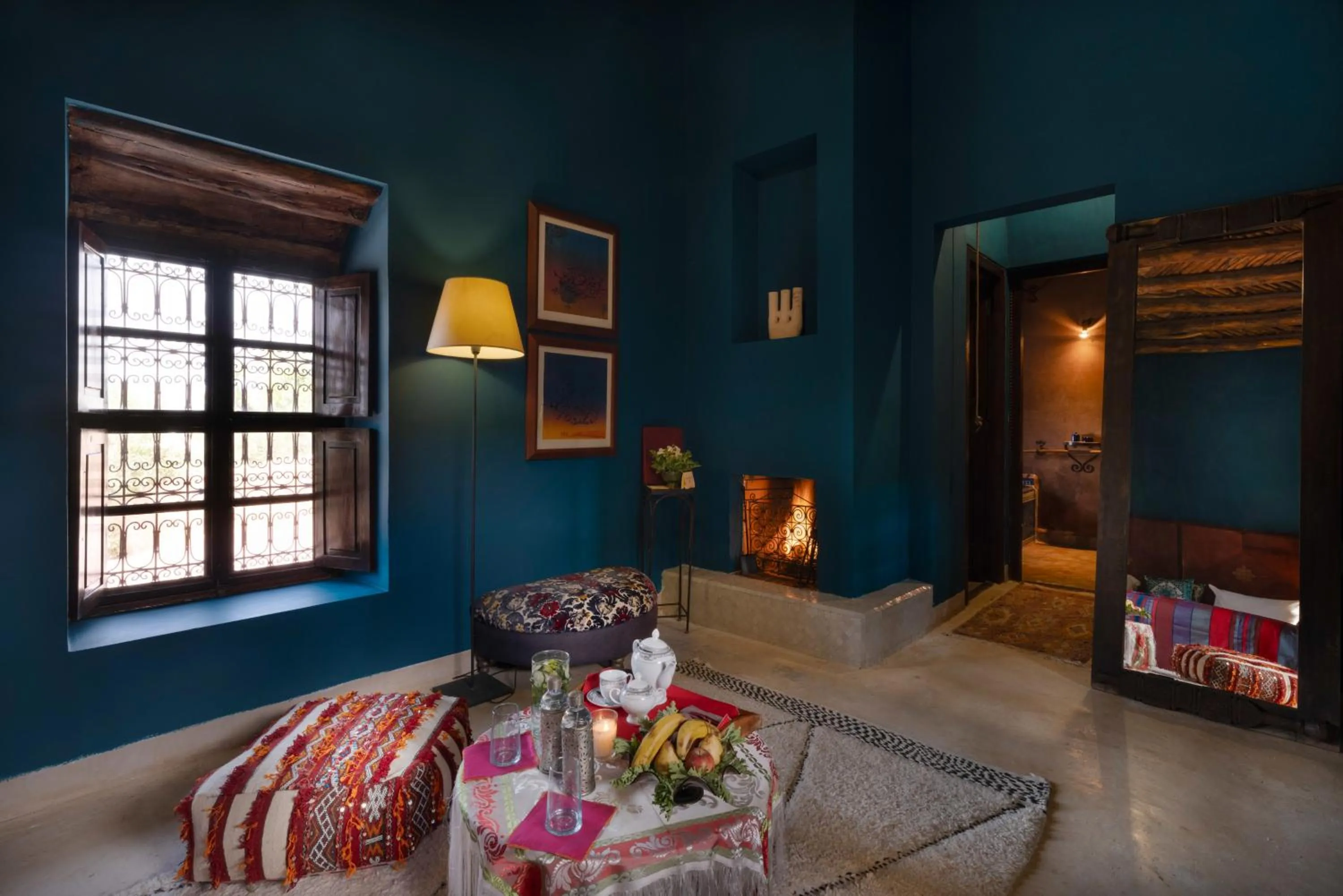 Bed in Kasbah Agafay Hotel & Spa