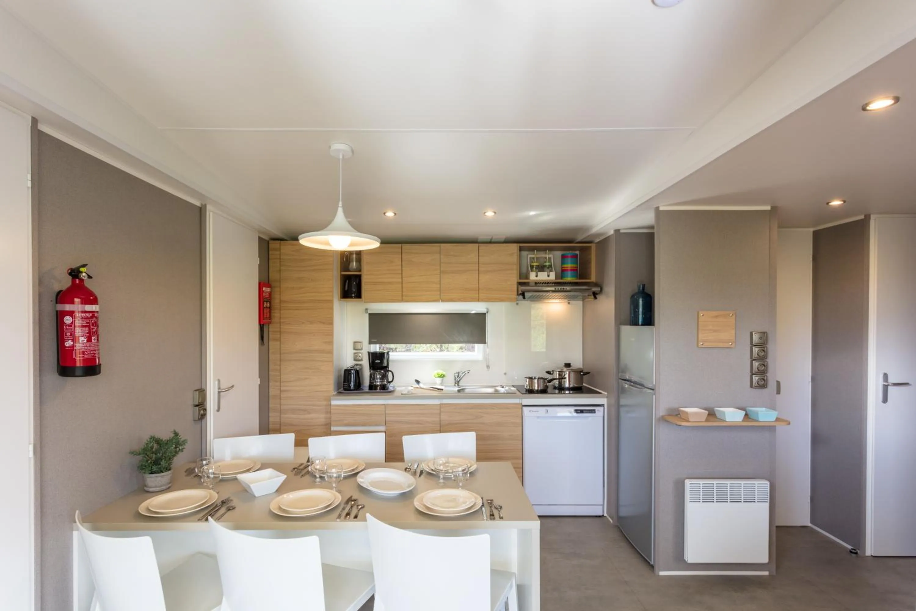 Kitchen or kitchenette in Camping Paris-Est