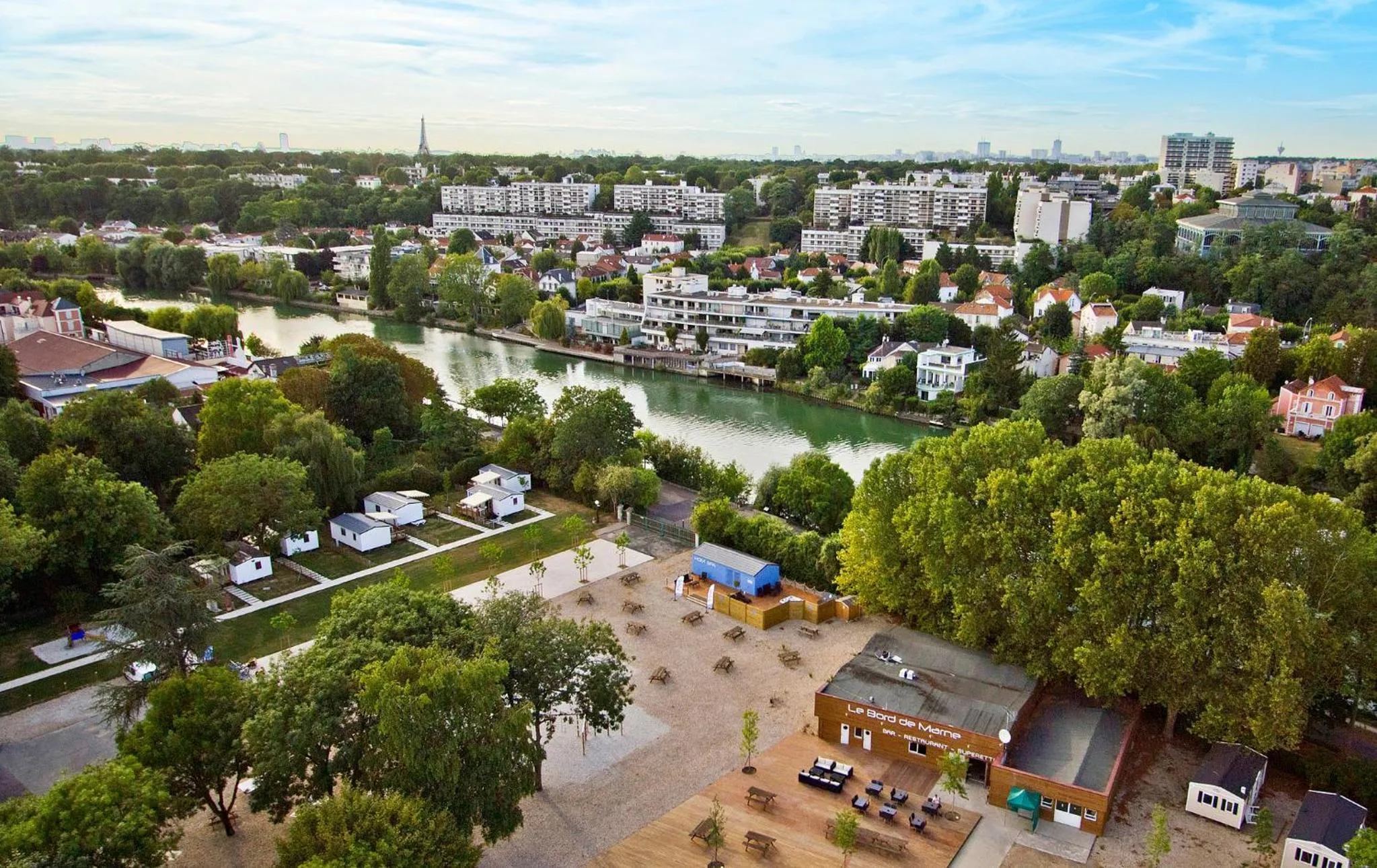 Bird's eye view in Camping Paris-Est
