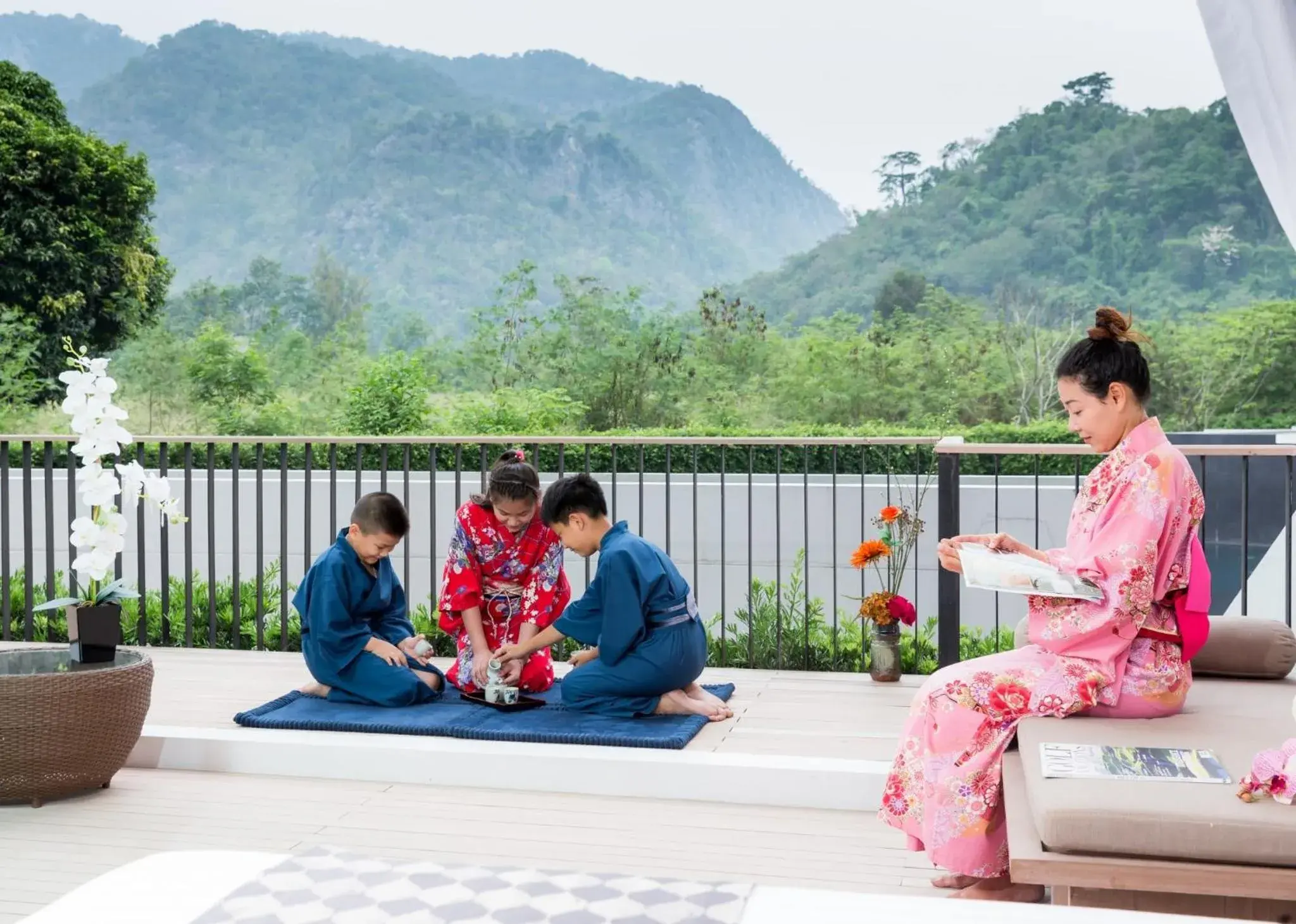 Quadruple Room with Mountain View in Zen Next Khao Yai By ZV Quadruple Room with Mountain View in Zen Next Khao Yai By ZV