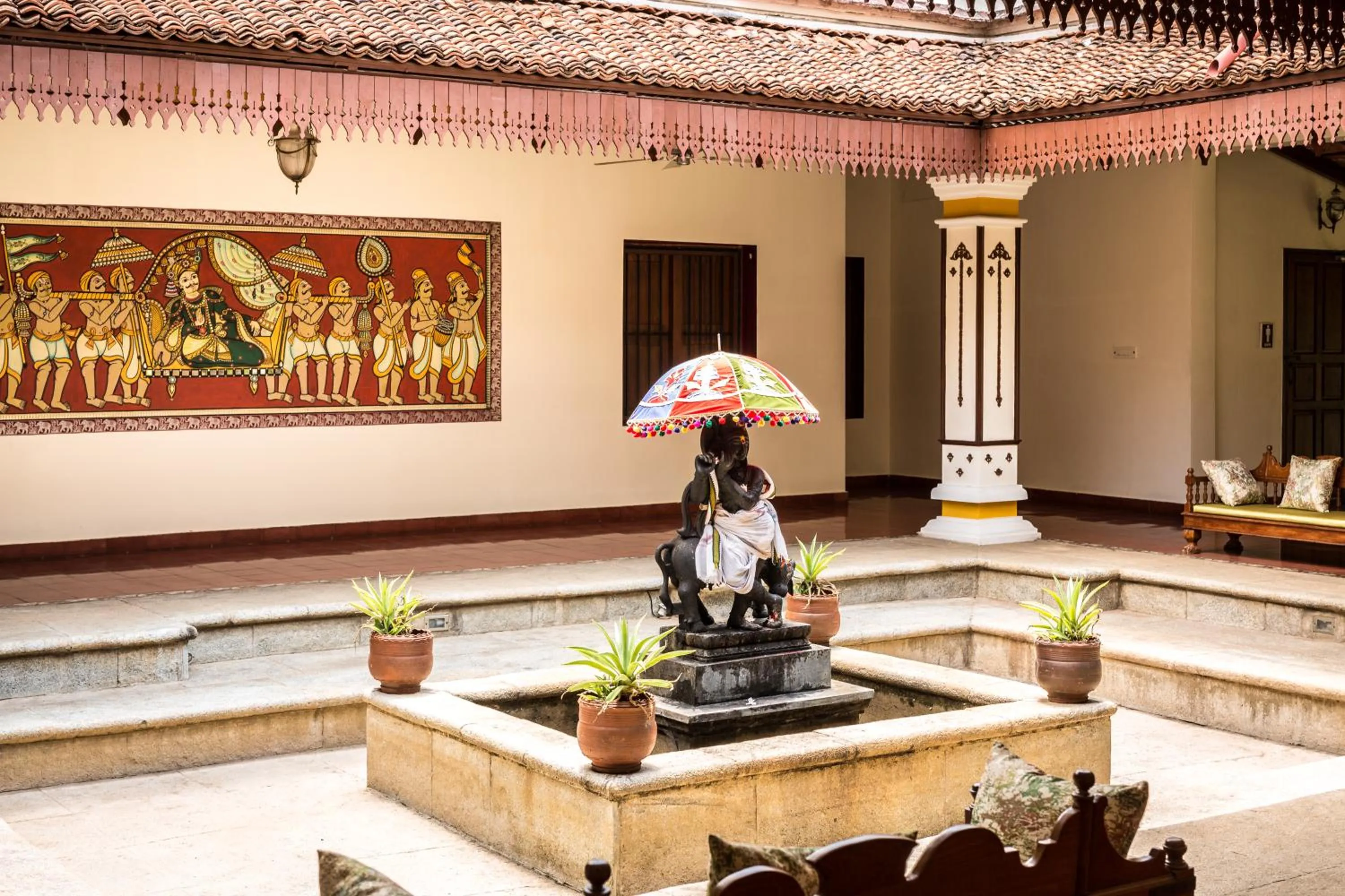 Lobby or reception in Mantra Koodam Kumbakonam - A CGH Earth Experience