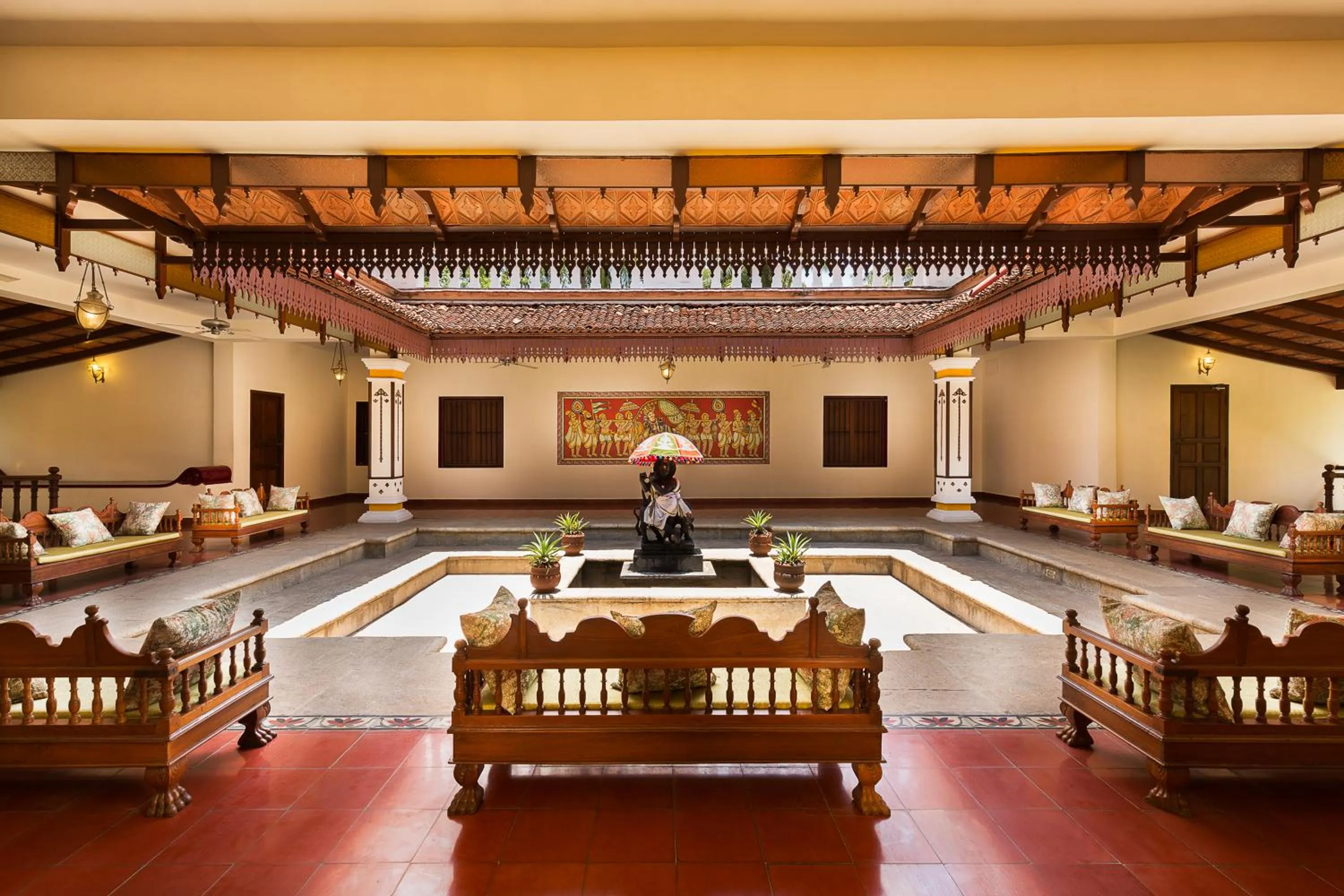 Lobby or reception in Mantra Koodam Kumbakonam - A CGH Earth Experience