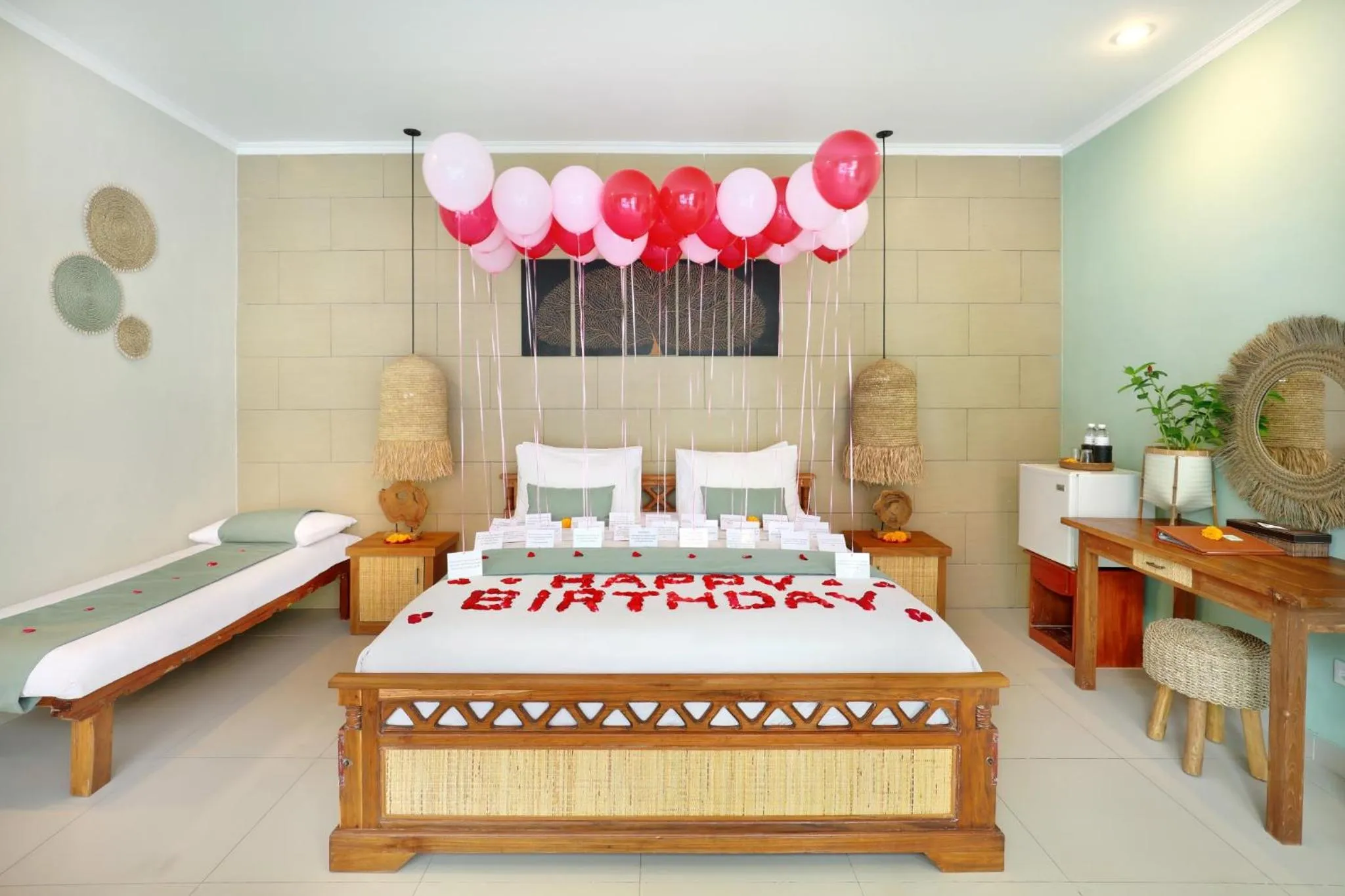 Decorative detail, Bed in The Vie Villa Legian