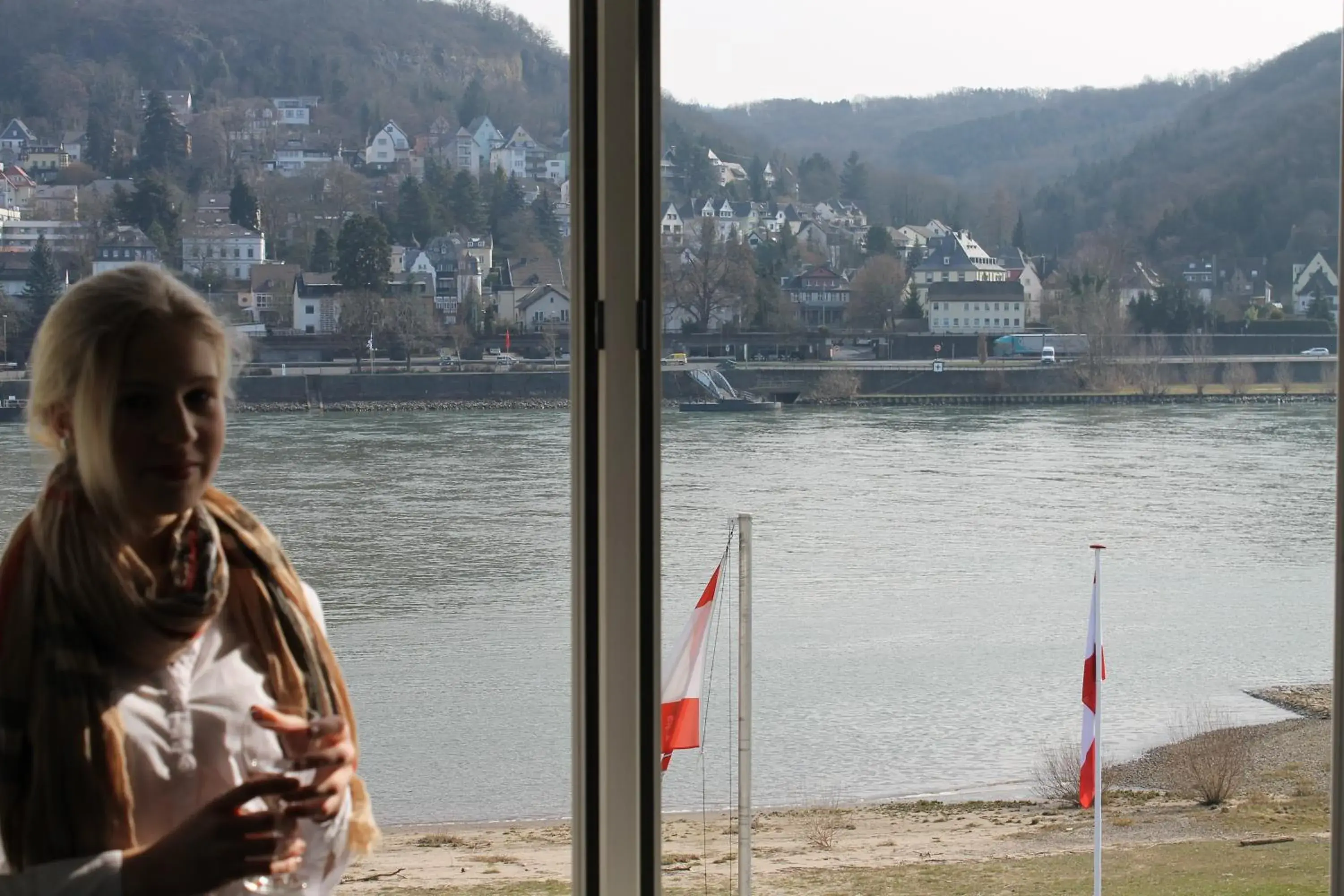 Twin Room with River View in RheinHotel ARTE Twin Room with River View in RheinHotel ARTE