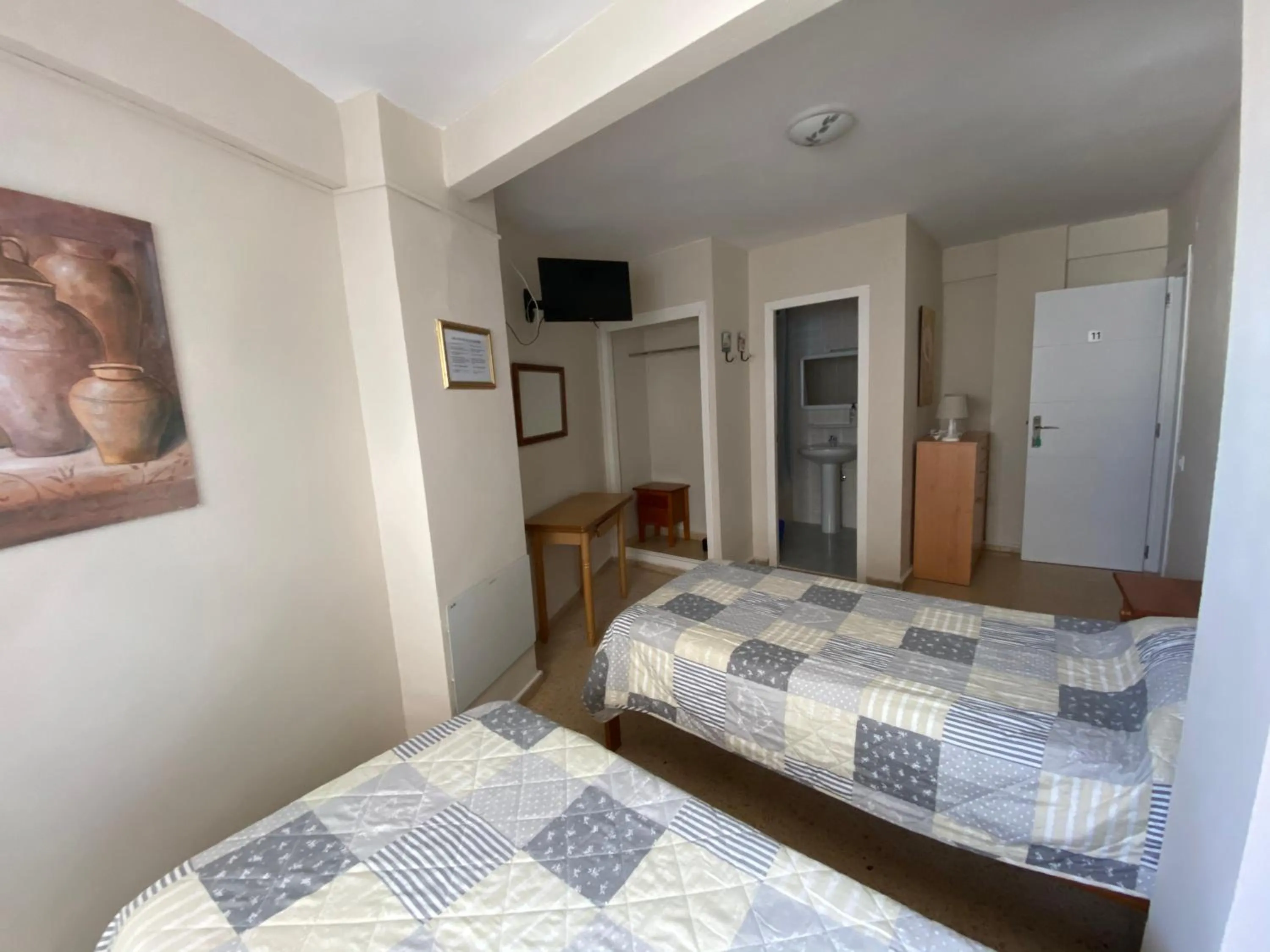 Bed in Pension El Parque