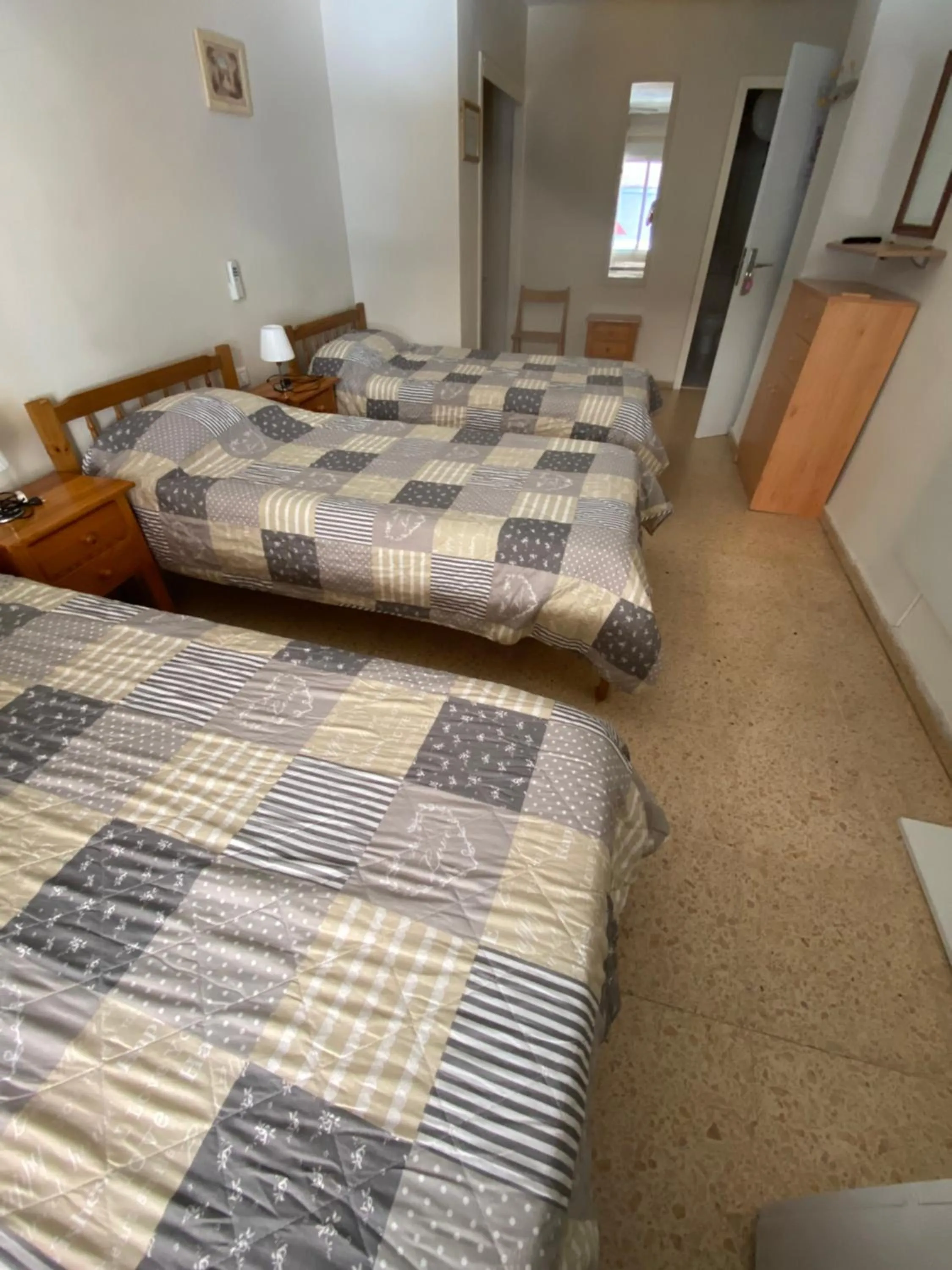 Bed in Pension El Parque