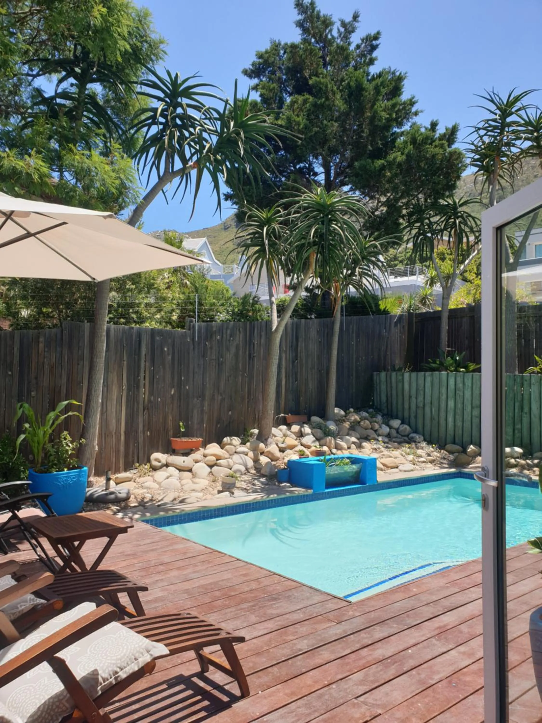 Pool view in Hout Bay Breeze Guest House