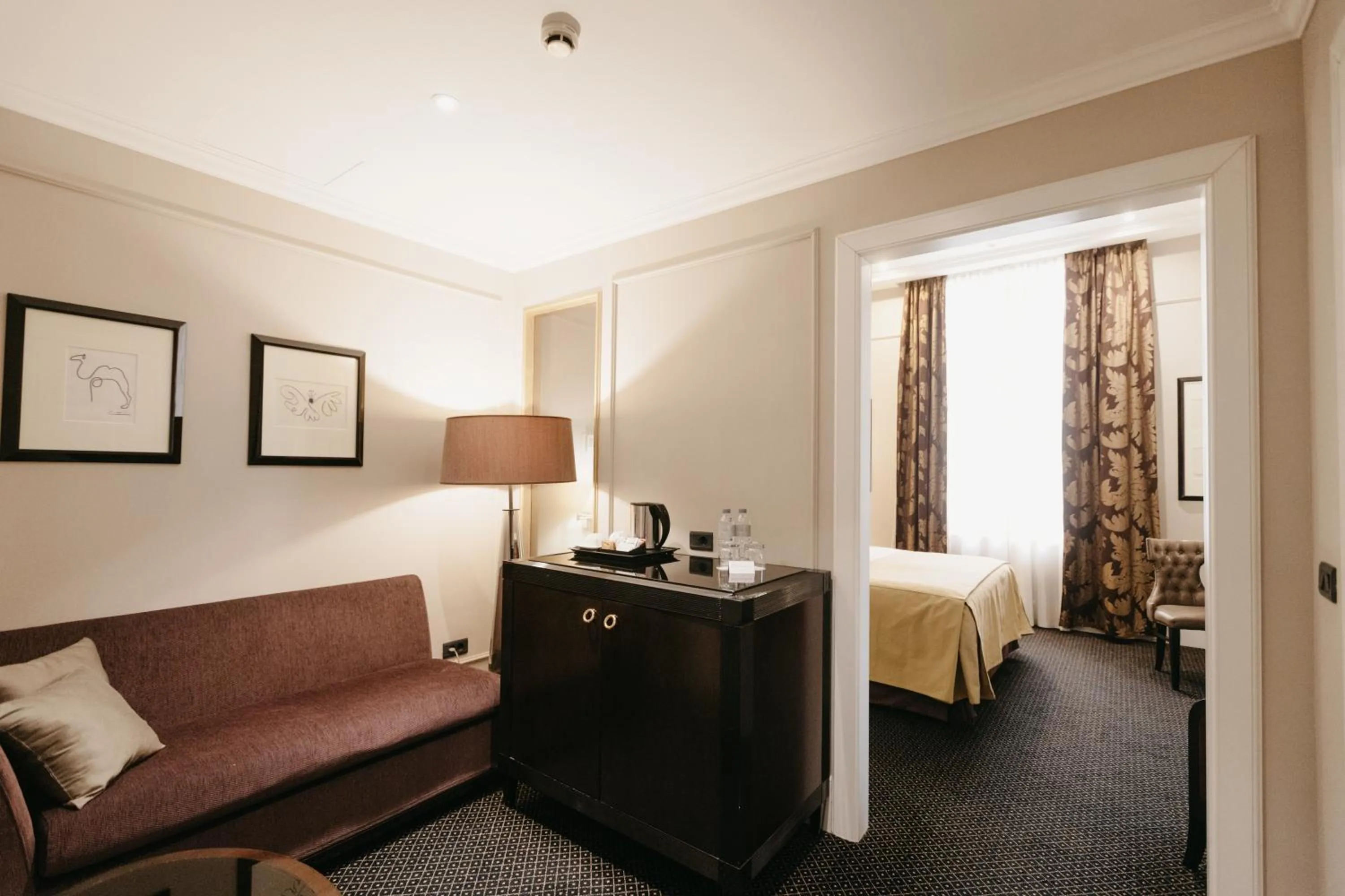 Seating area, Bed in Grand Hotel Yerevan - Small Luxury Hotels of the World