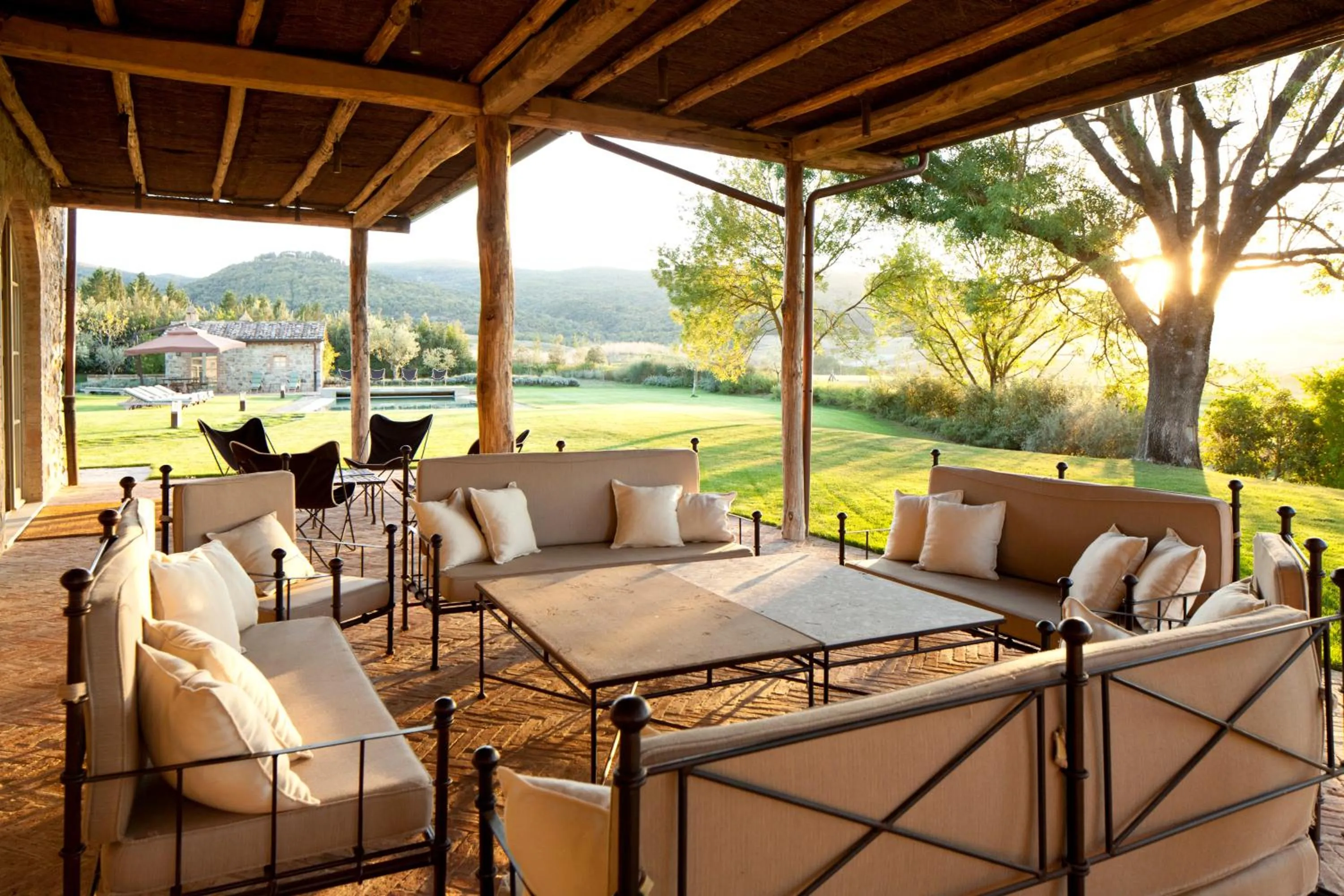 Patio in Castiglion del Bosco, A Rosewood Hotel