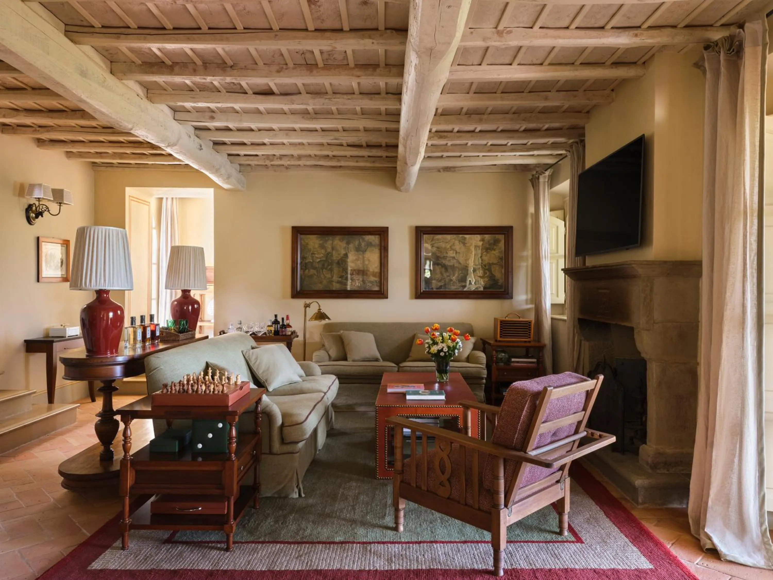 Living room in Castiglion del Bosco, A Rosewood Hotel