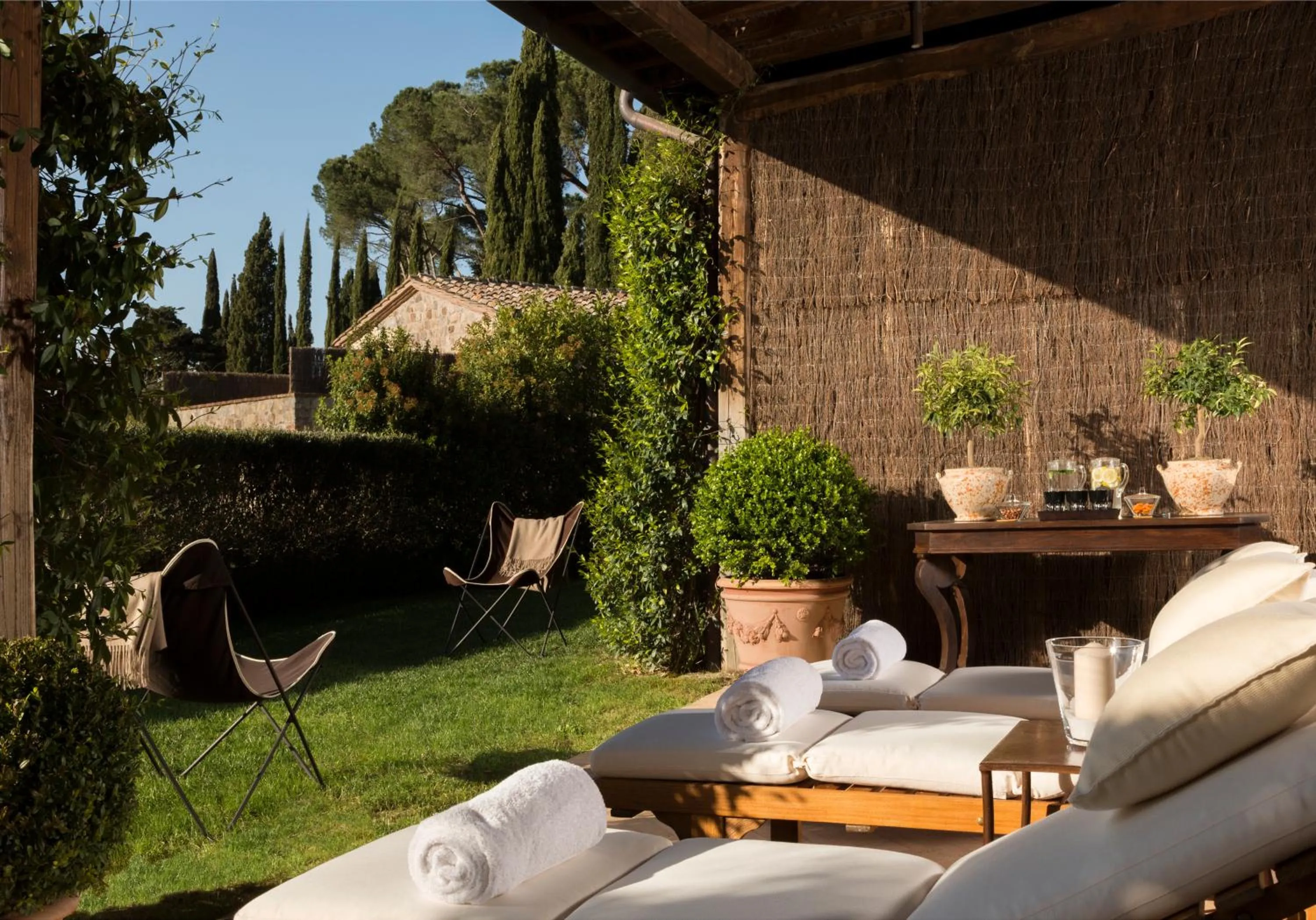 Patio in Castiglion del Bosco, A Rosewood Hotel