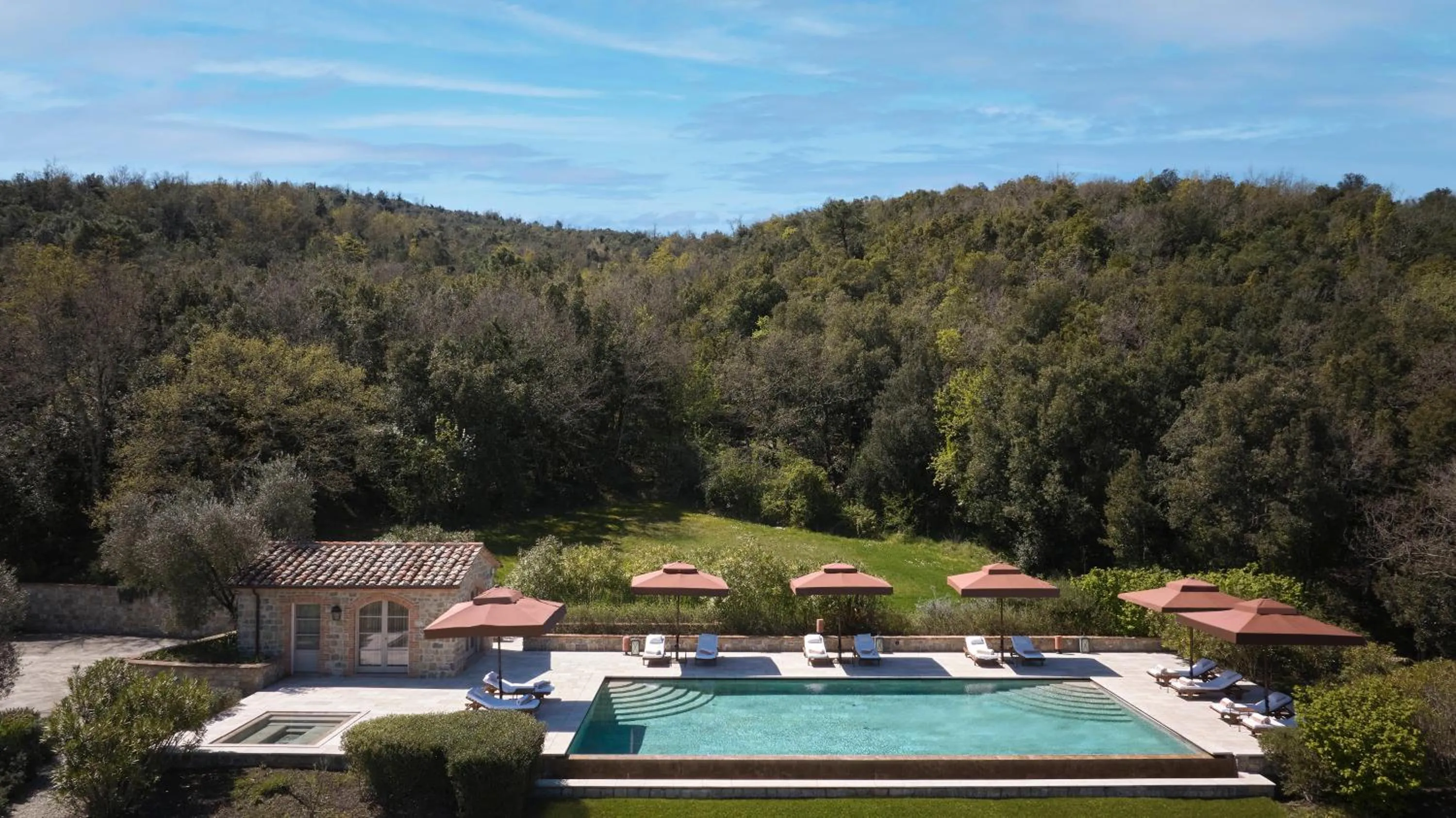 Swimming pool in Castiglion del Bosco, A Rosewood Hotel