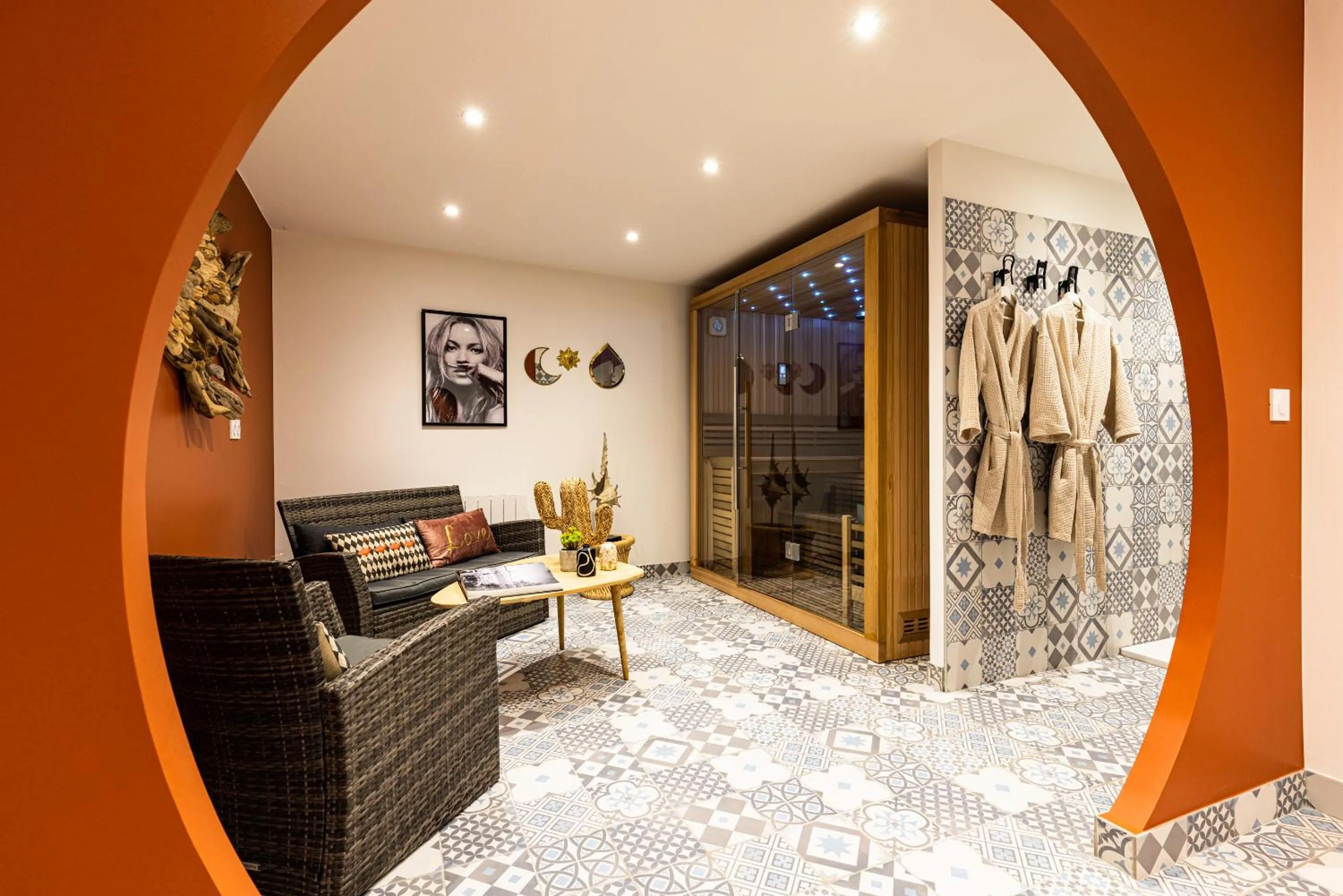 Sauna in Le 49 Côté Parc & SPA